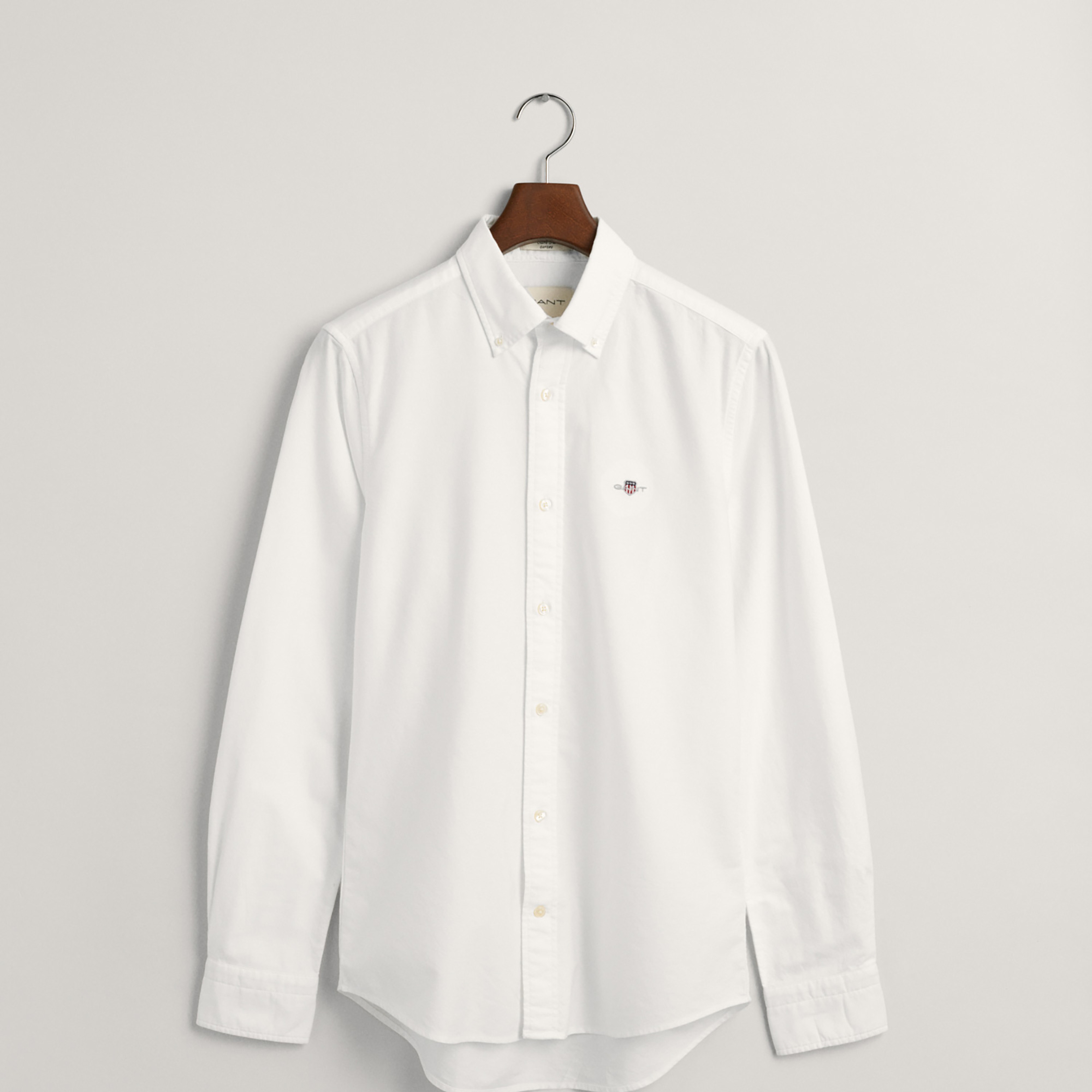 GANT Erkek Beyaz Slim Fit Klasik Yaka Oxford Gömlek