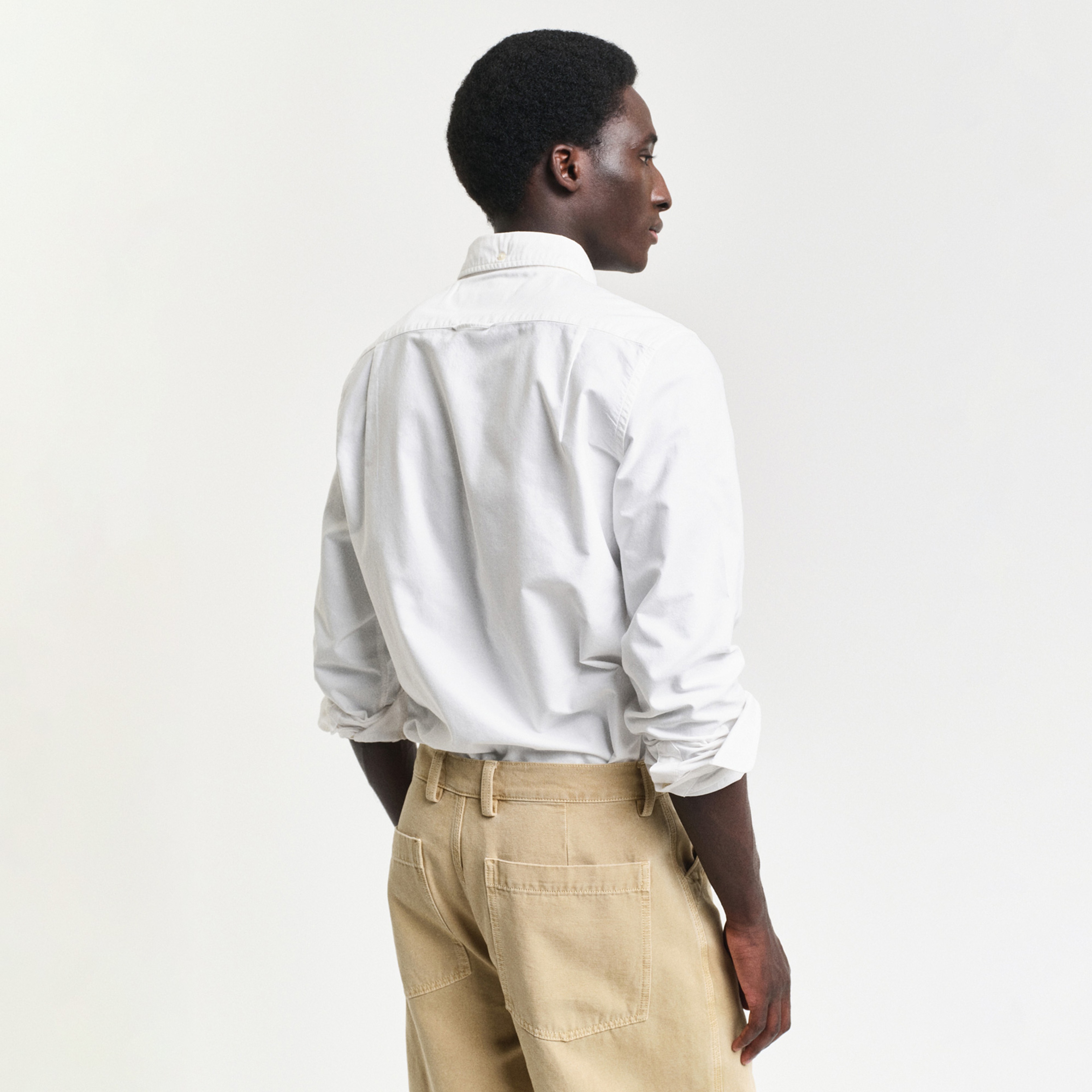 GANT Erkek Beyaz Slim Fit Klasik Yaka Oxford Gömlek