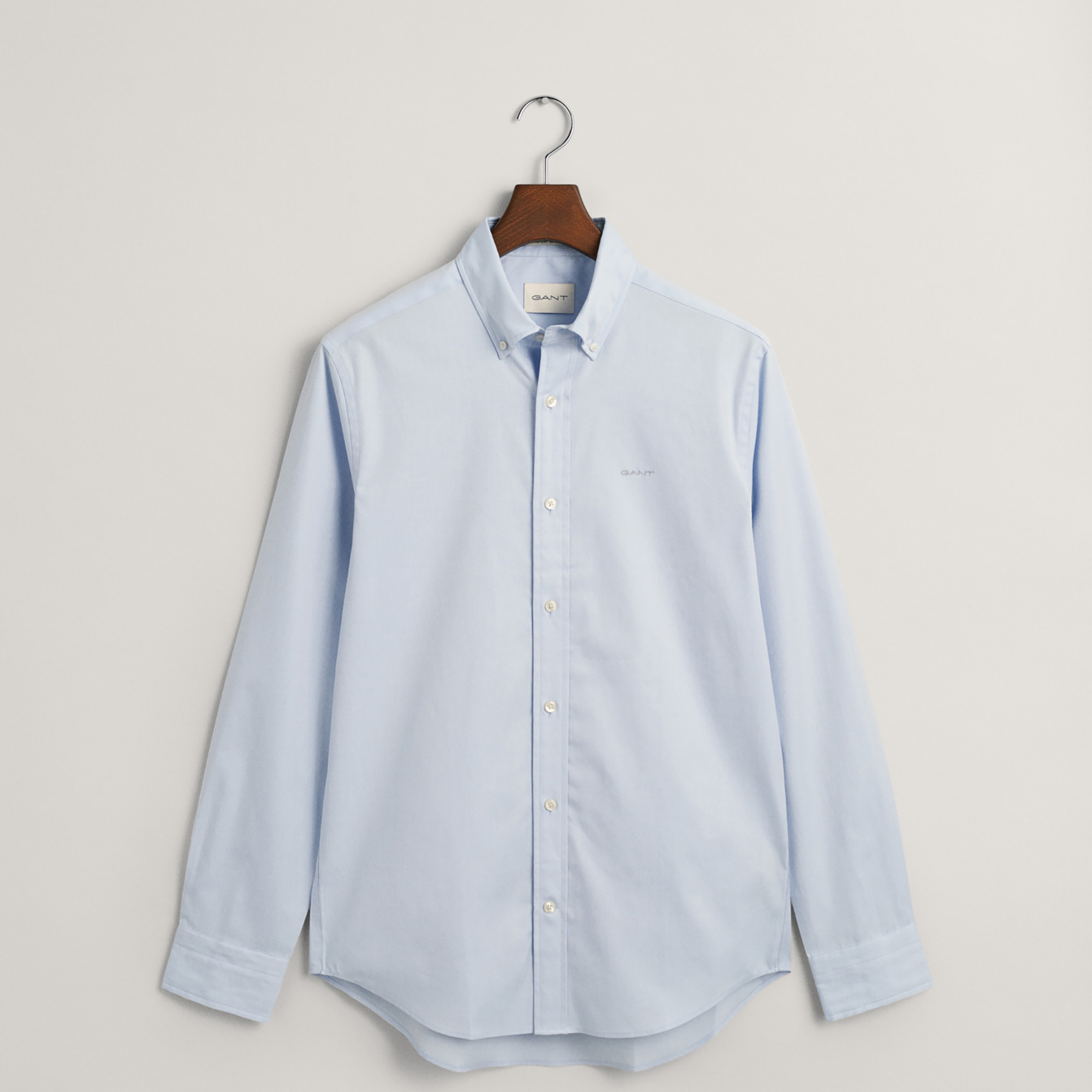 GANT Erkek Mavi Regular Fit Düğmeli Yaka Oxford Gömlek