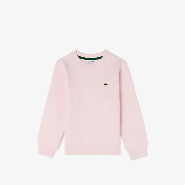Çocuk Bisiklet Yaka Pembe Sweatshirt