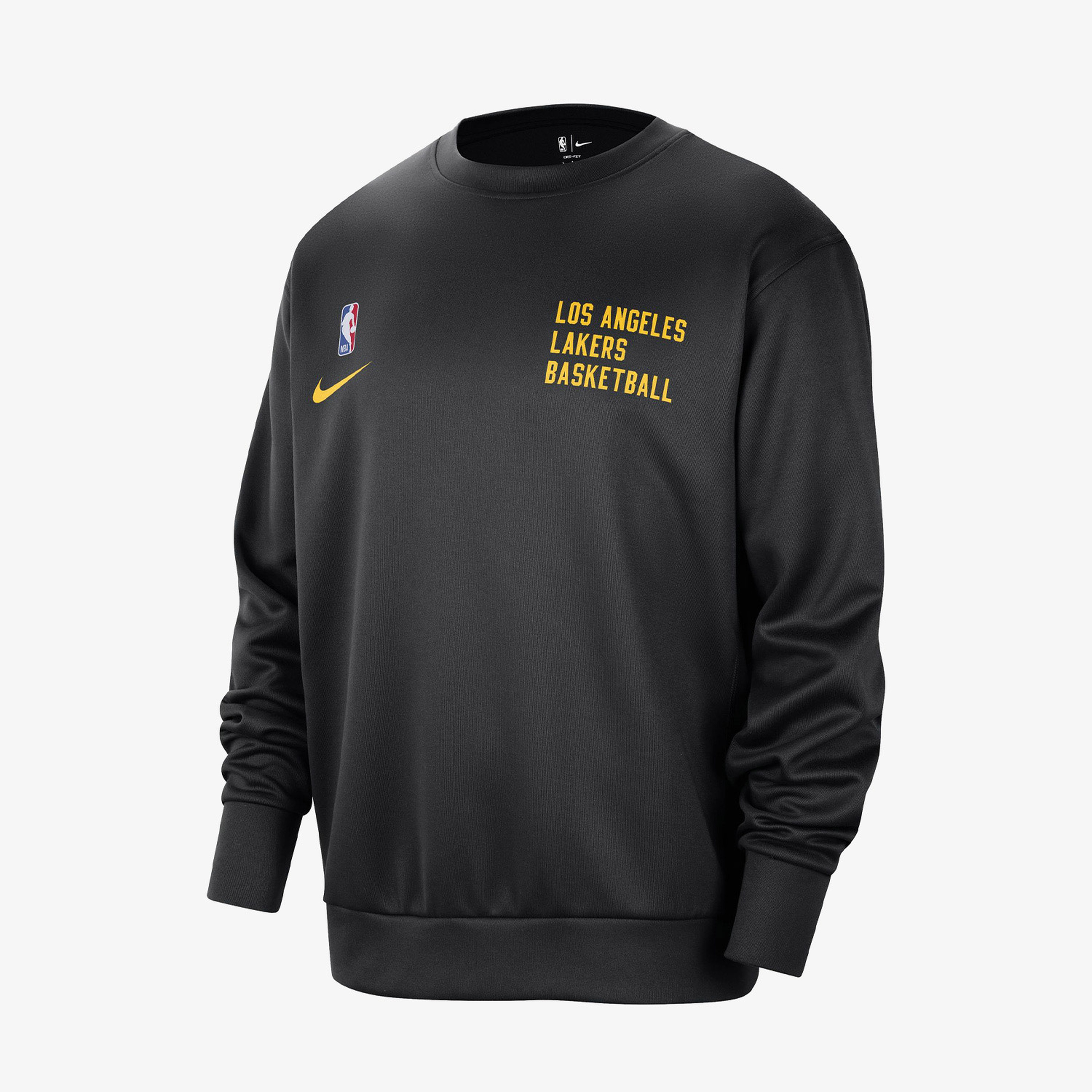 Nike Dri-FIT NBA Crew-Neck Erkek Siyah Sweatshirt