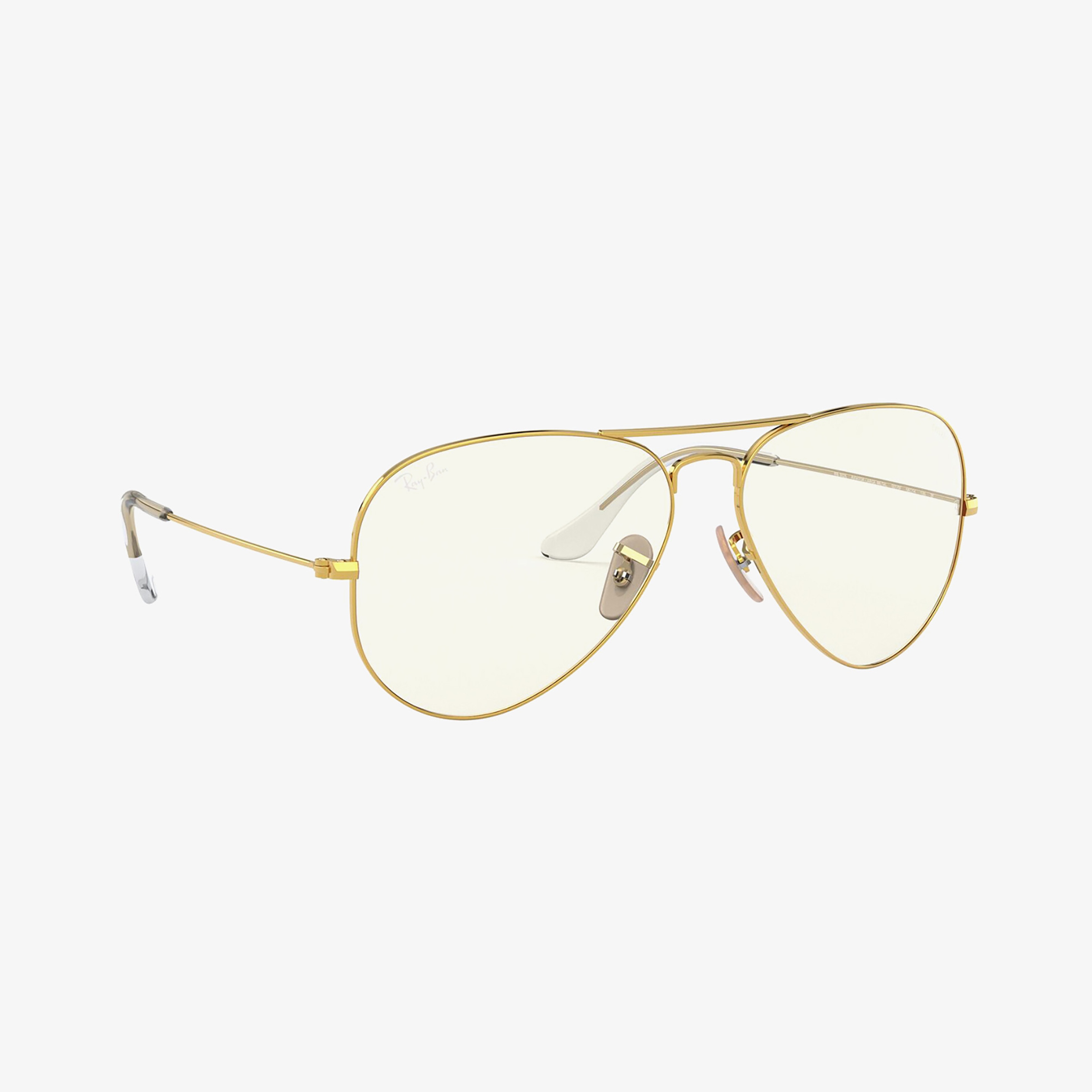 RAY-BAN 0RB3025 Aviator Large Metal Unisex Shiny Sarı Rengi Güneş Gözlüğü