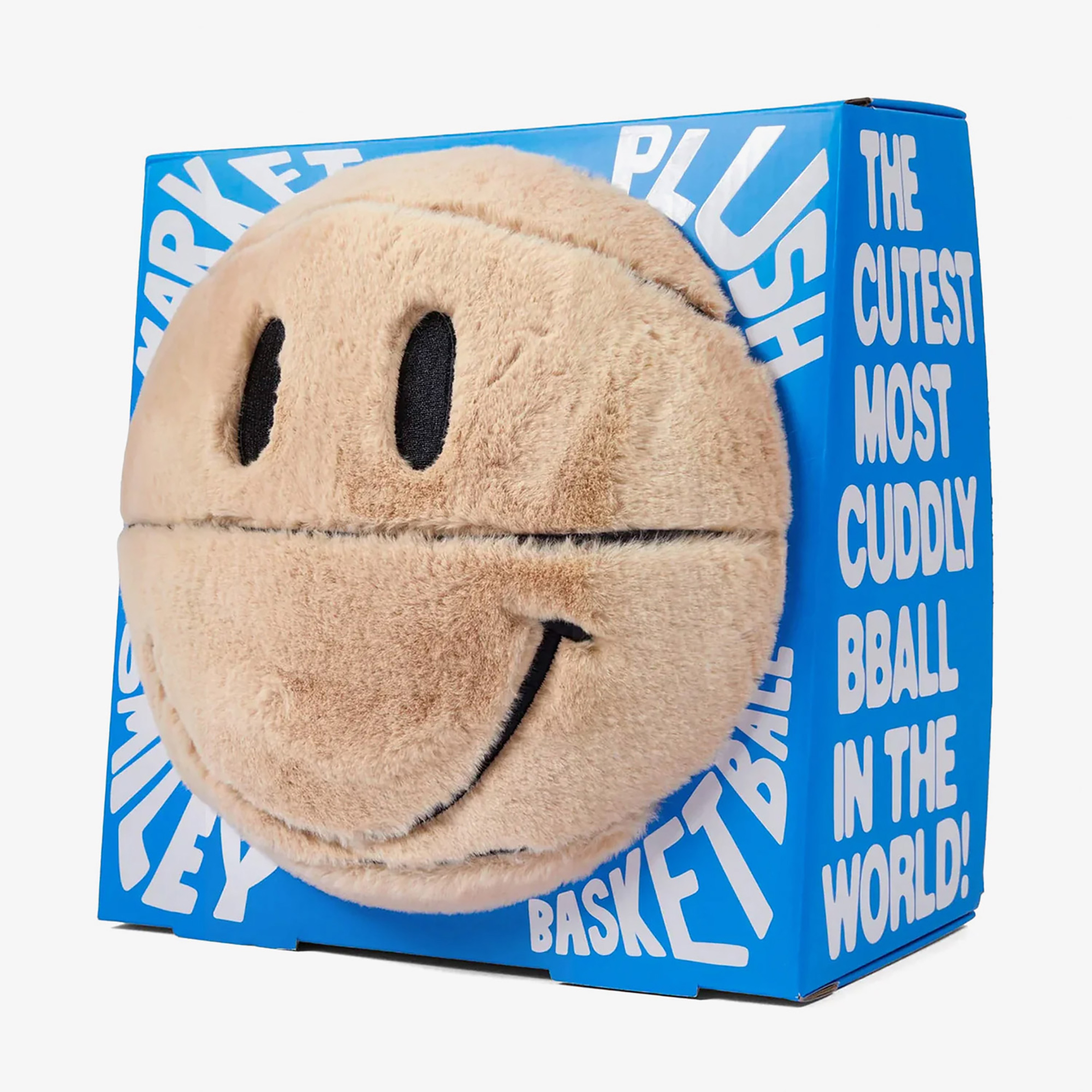 Market Smiley Sherpa Basketball Pillow Turuncu Basketbol Topu