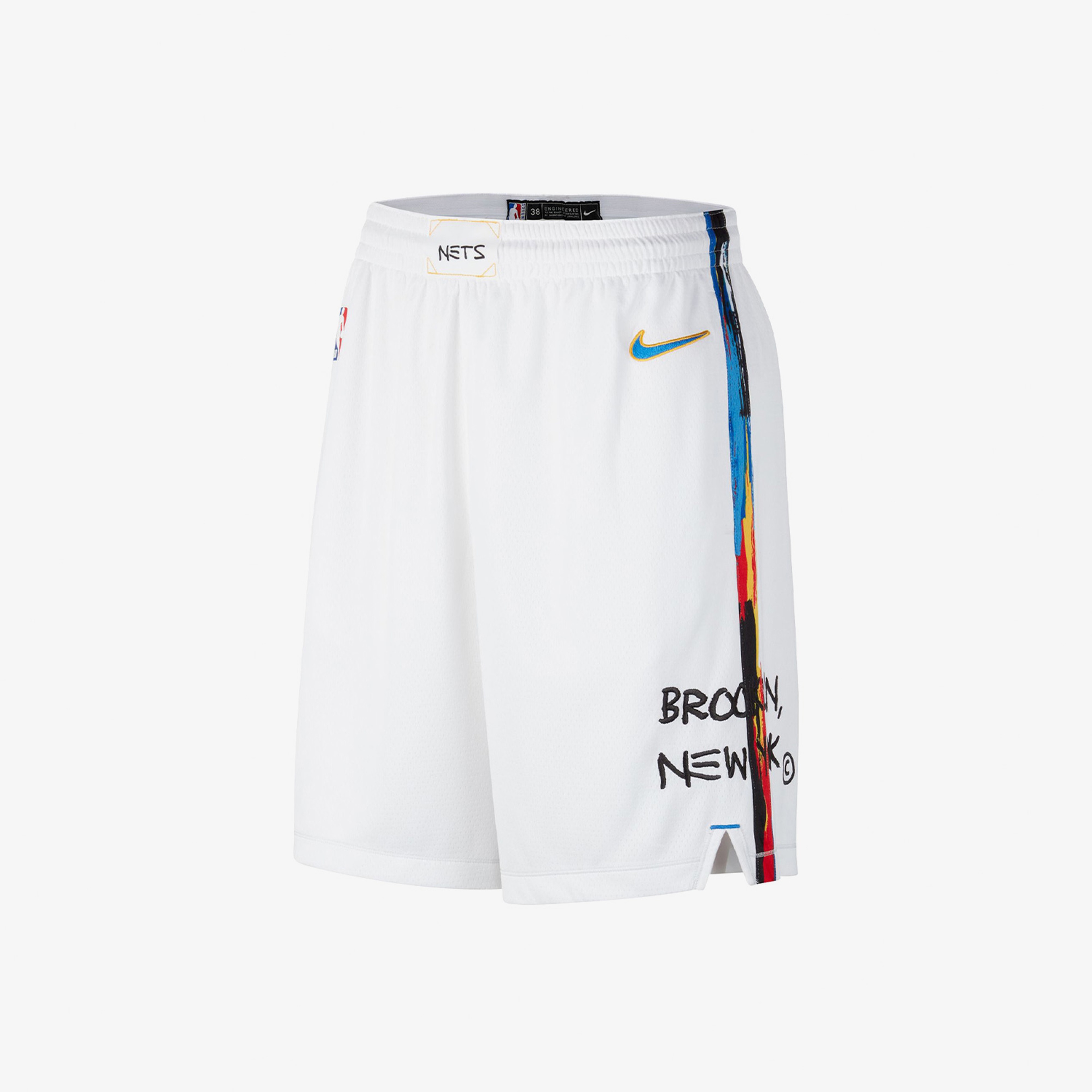 Nike Brooklyn Nets City Editio Dri-FIT NBA Erkek Beyaz Şort