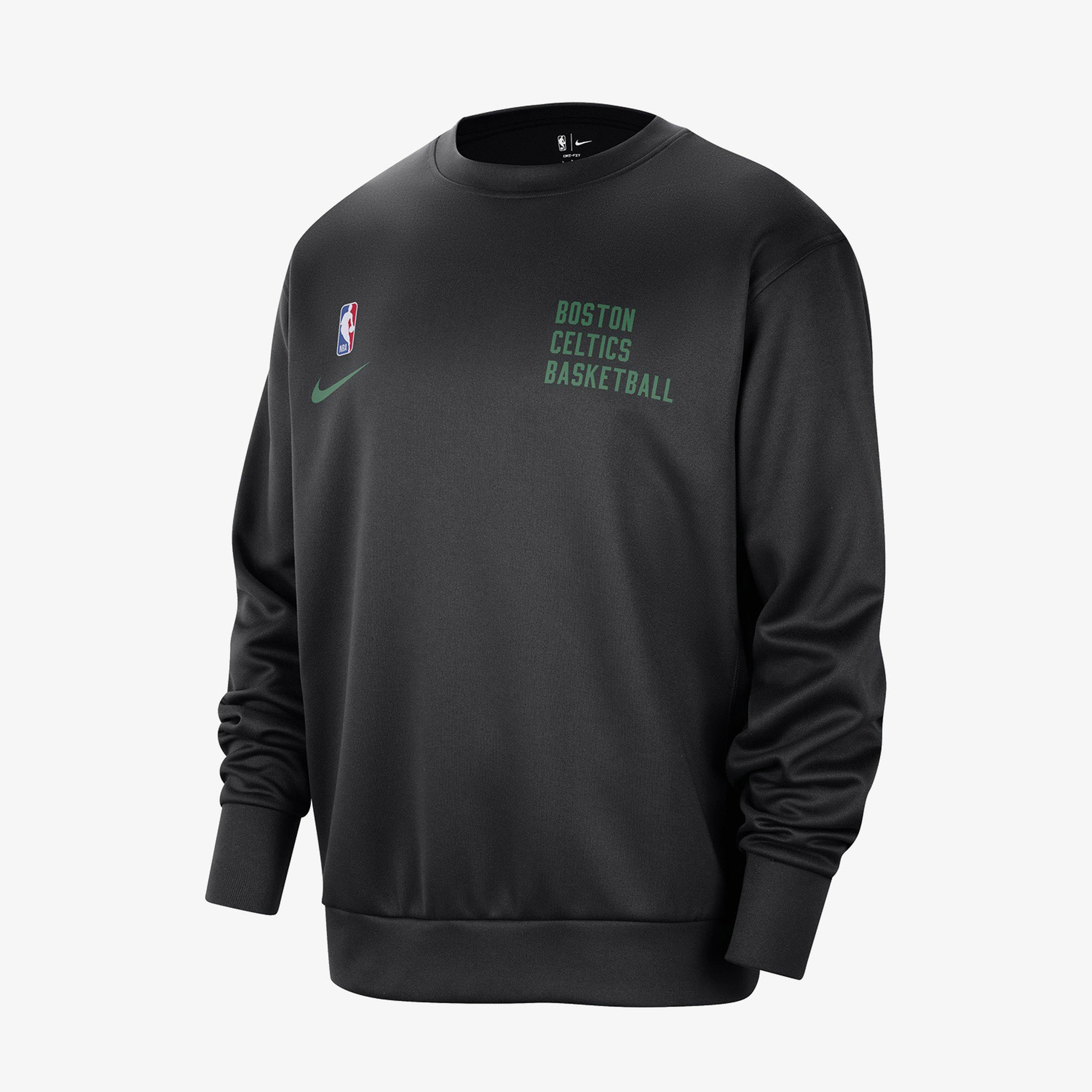 Nike Boston Celtics Dri-FIT Spotlight Crew Neck Erkek Siyah Sweatshirt