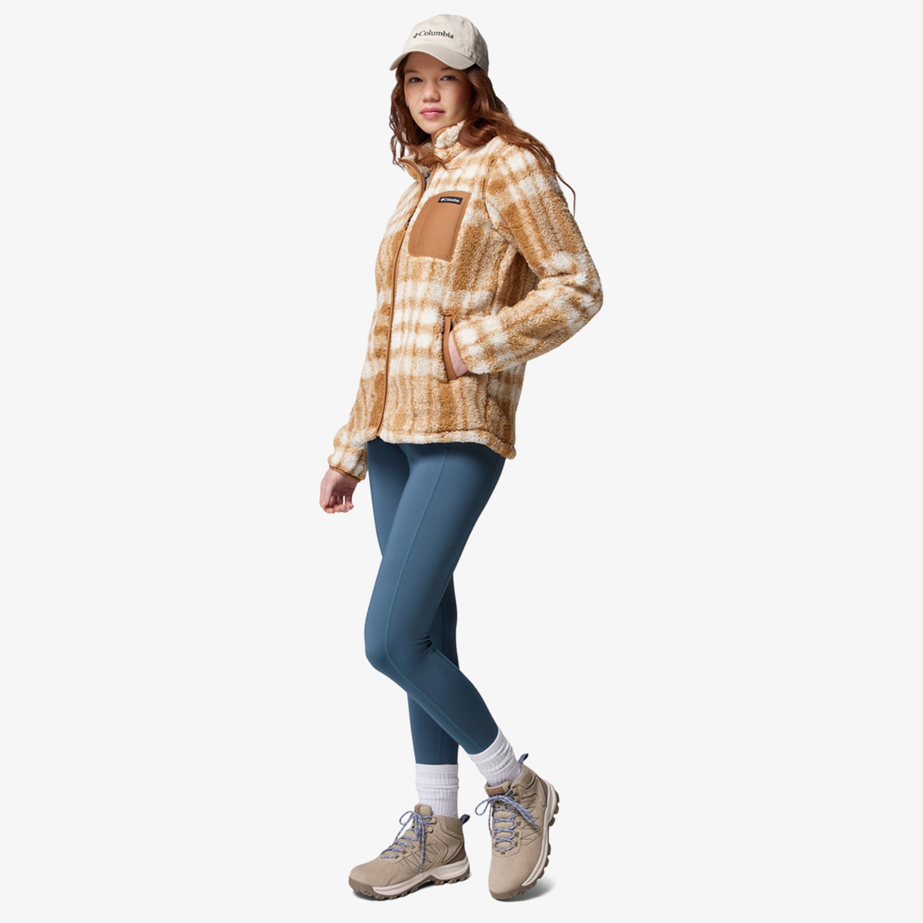 Columbia West Bend Print Fermuarlı Kadın Kahverengi Polar Üst