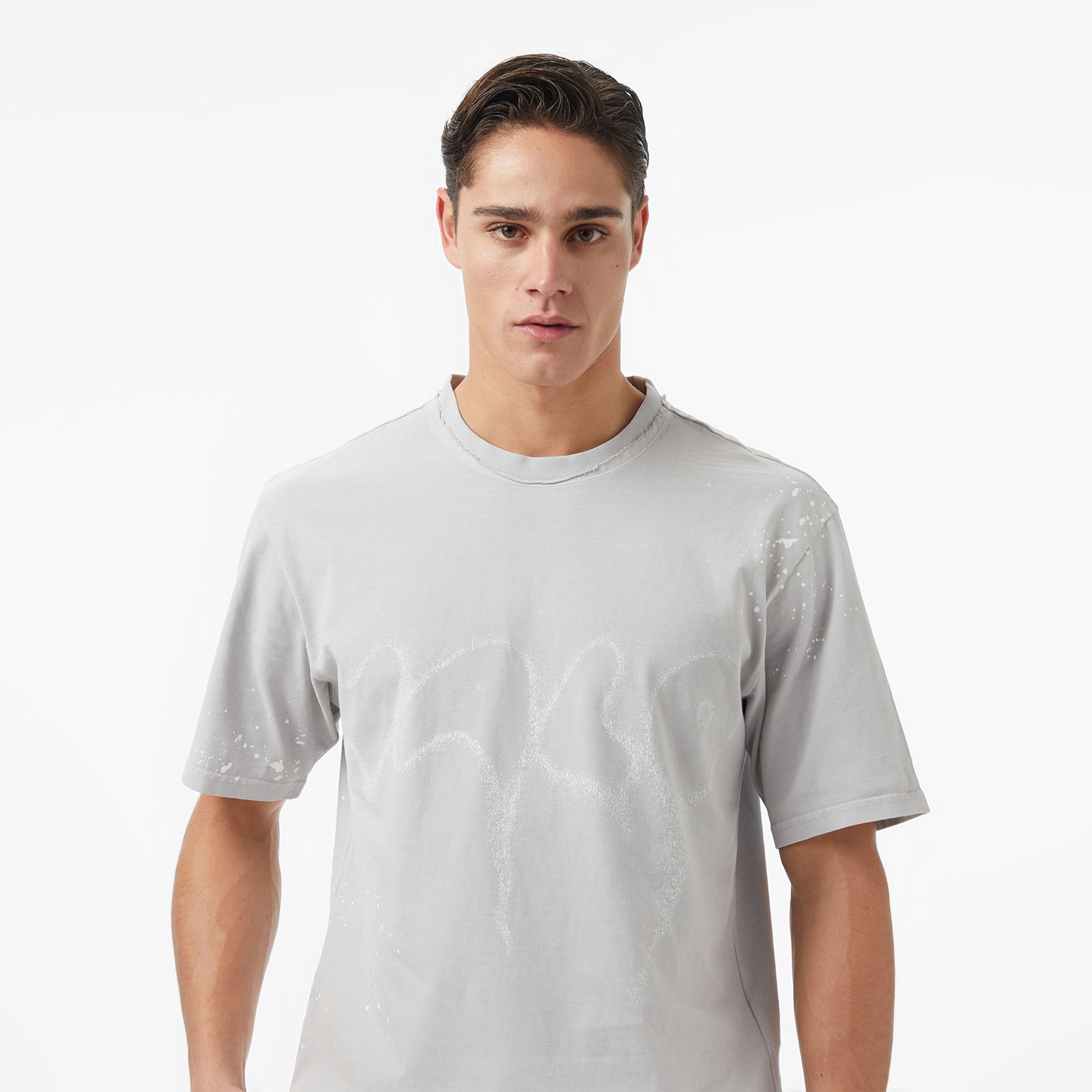Les Benjamins Essentials Relaxed Fit Erkek Gri T-Shirt