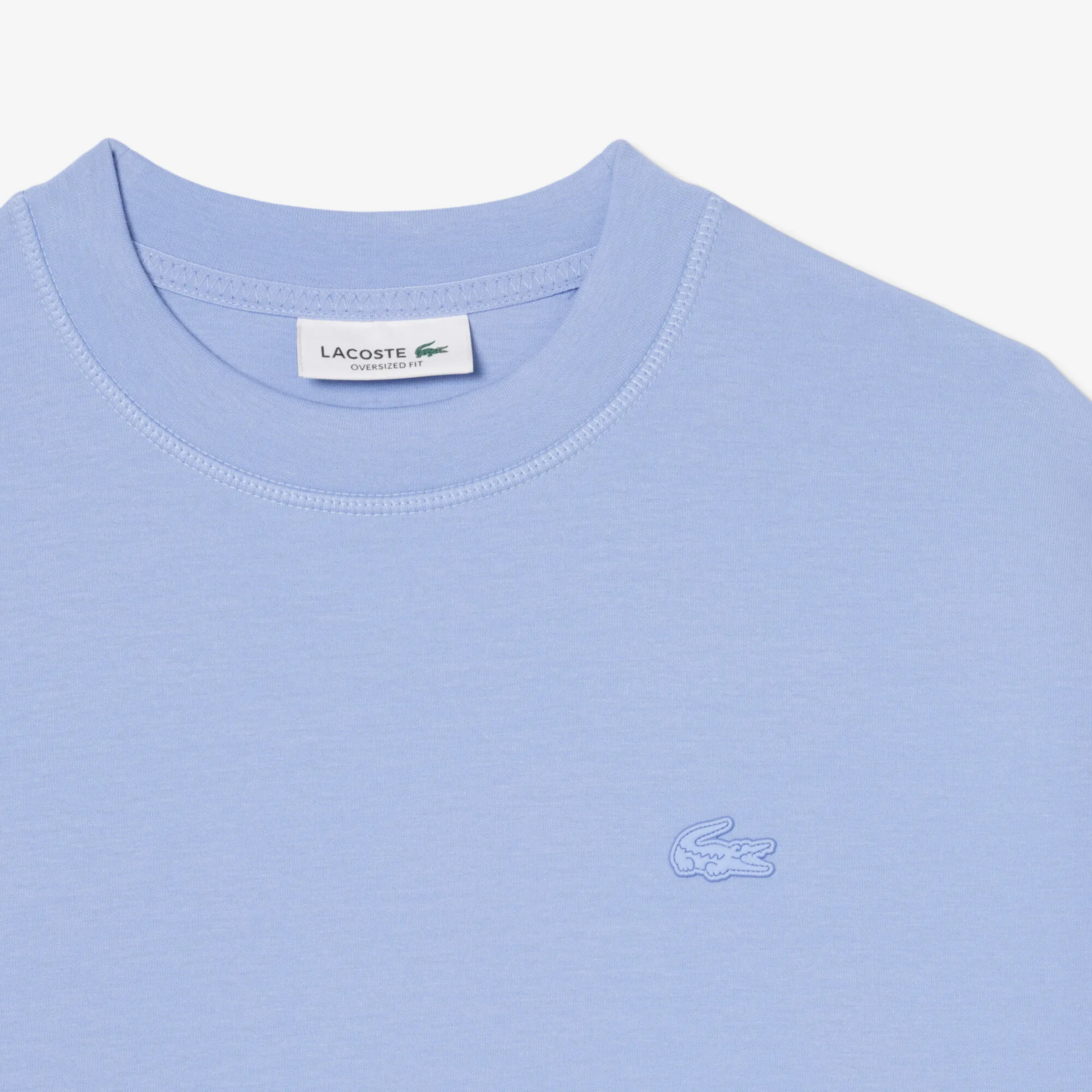 Lacoste Kadın Oversize Fit Bisiklet Yaka Mavi Sweatshirt