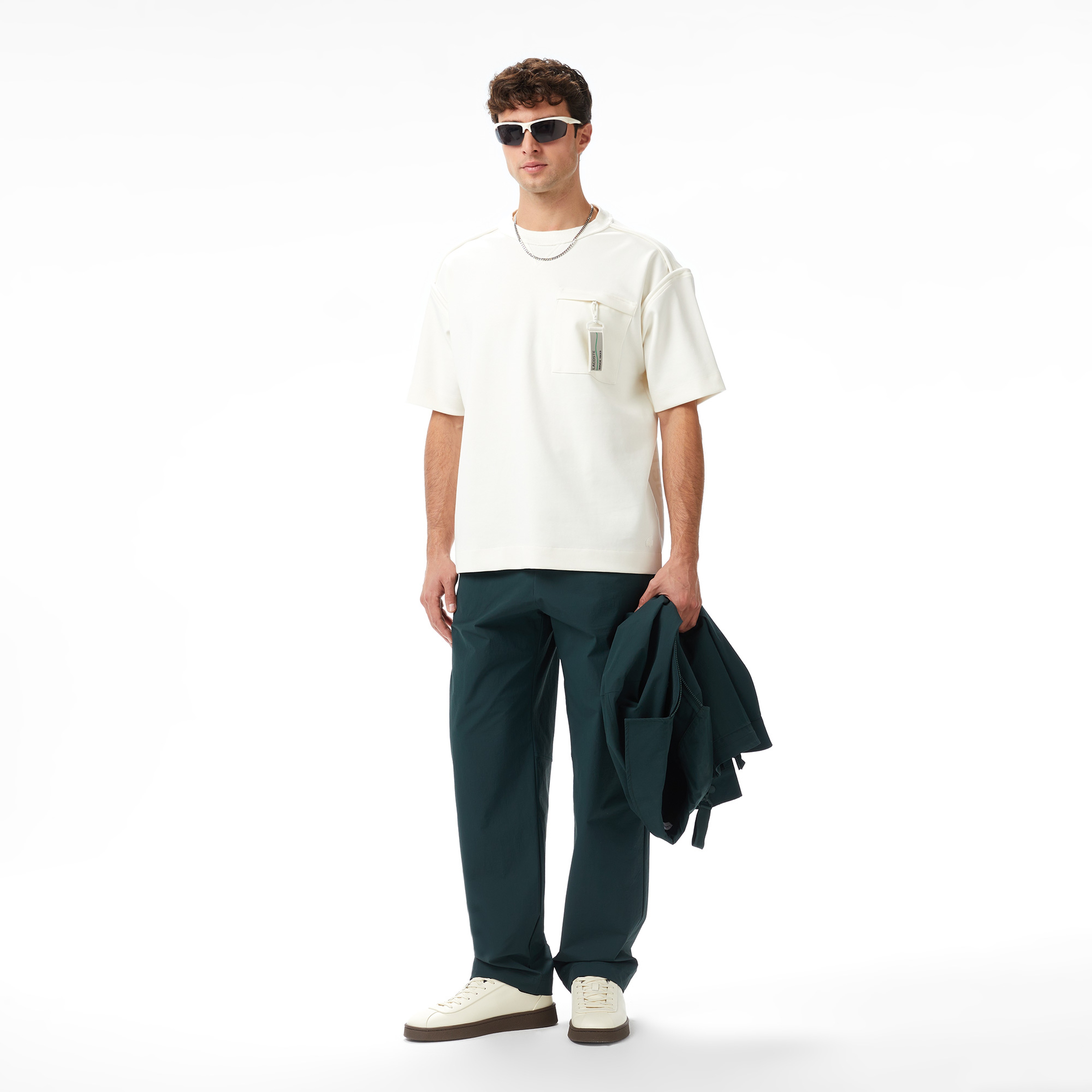 Lacoste x House of SuperStep Regular Fit Erkek Beyaz T-Shirt