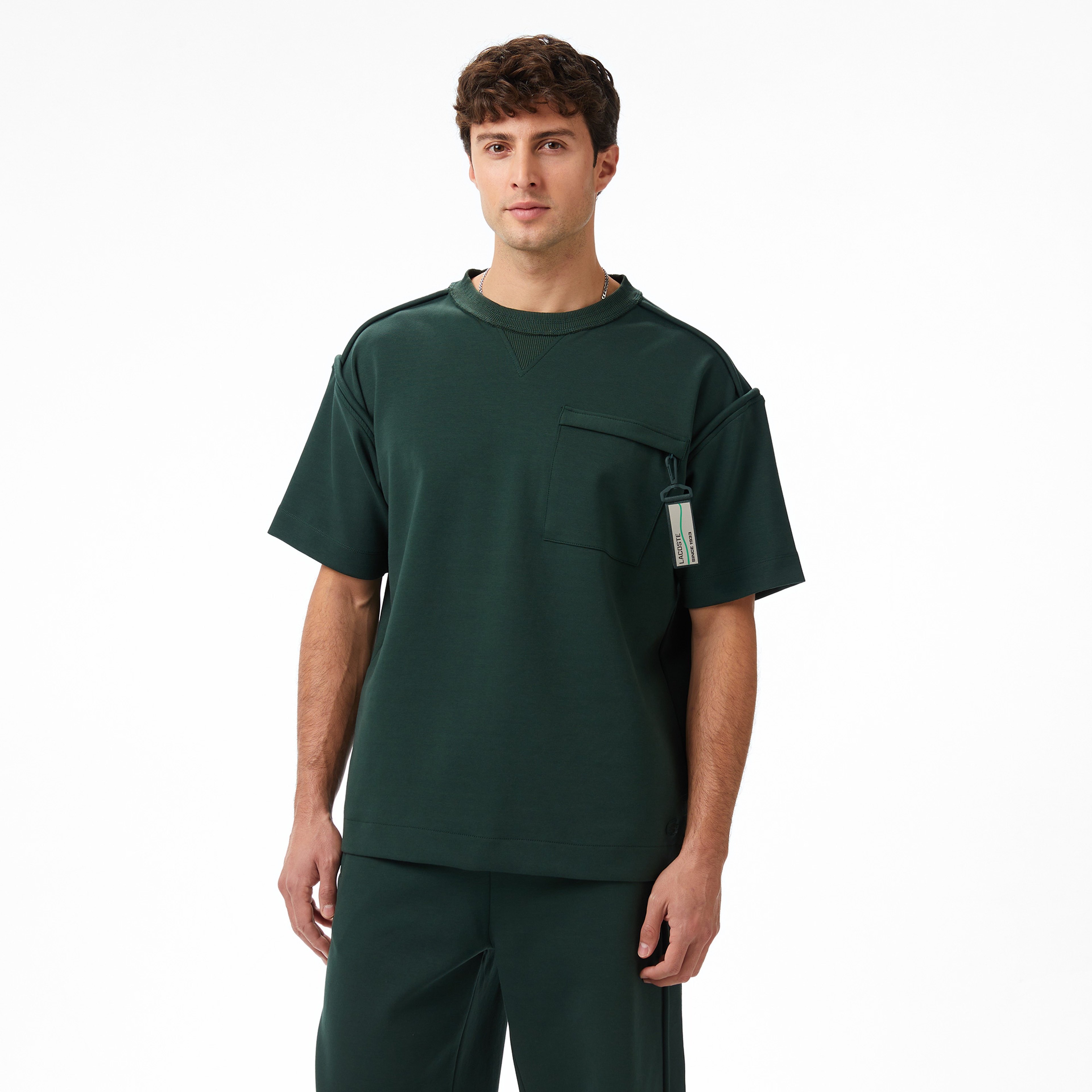 Lacoste x House of SuperStep Regular Fit Erkek Yeşil T-Shirt