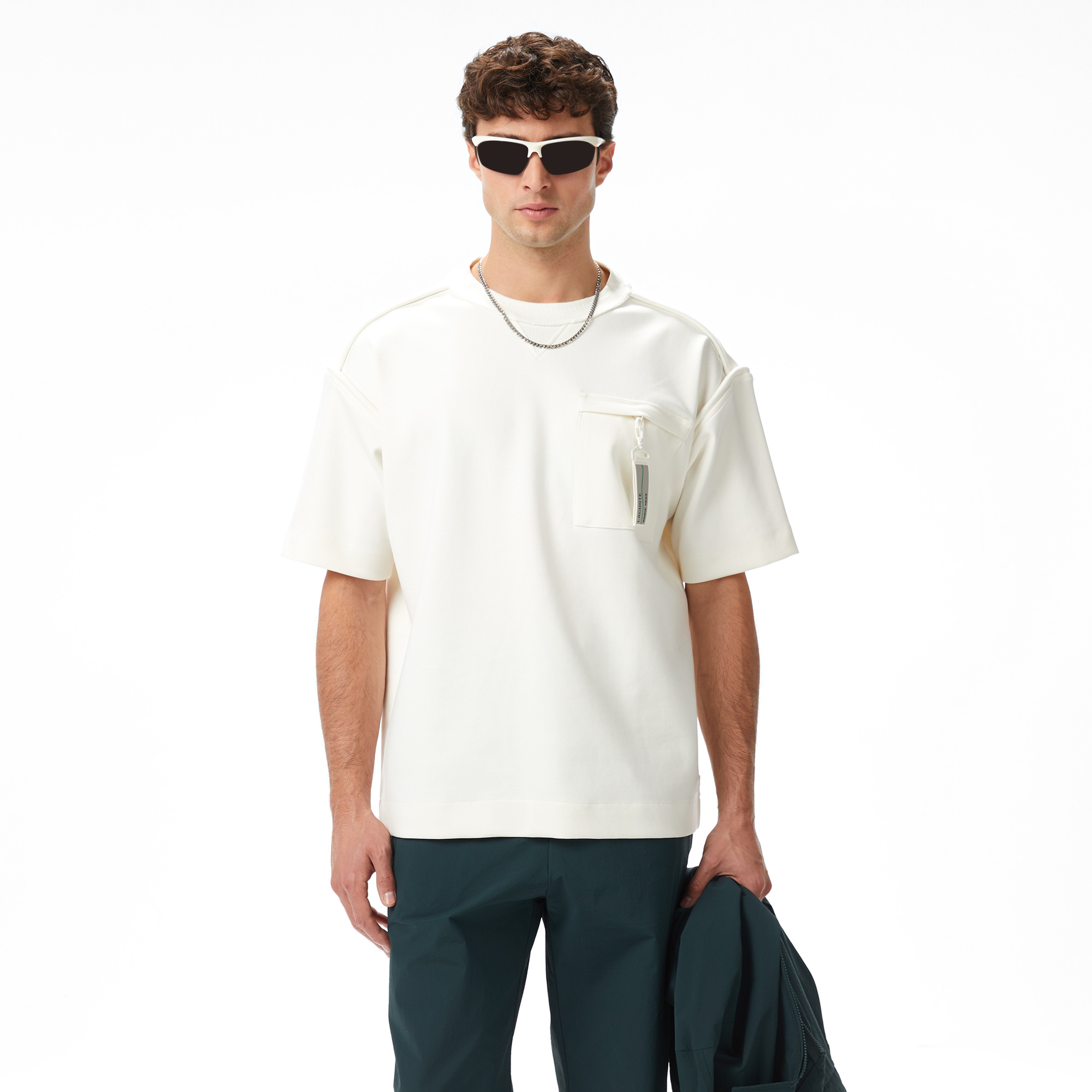 Lacoste x House of SuperStep Regular Fit Erkek Beyaz T-Shirt
