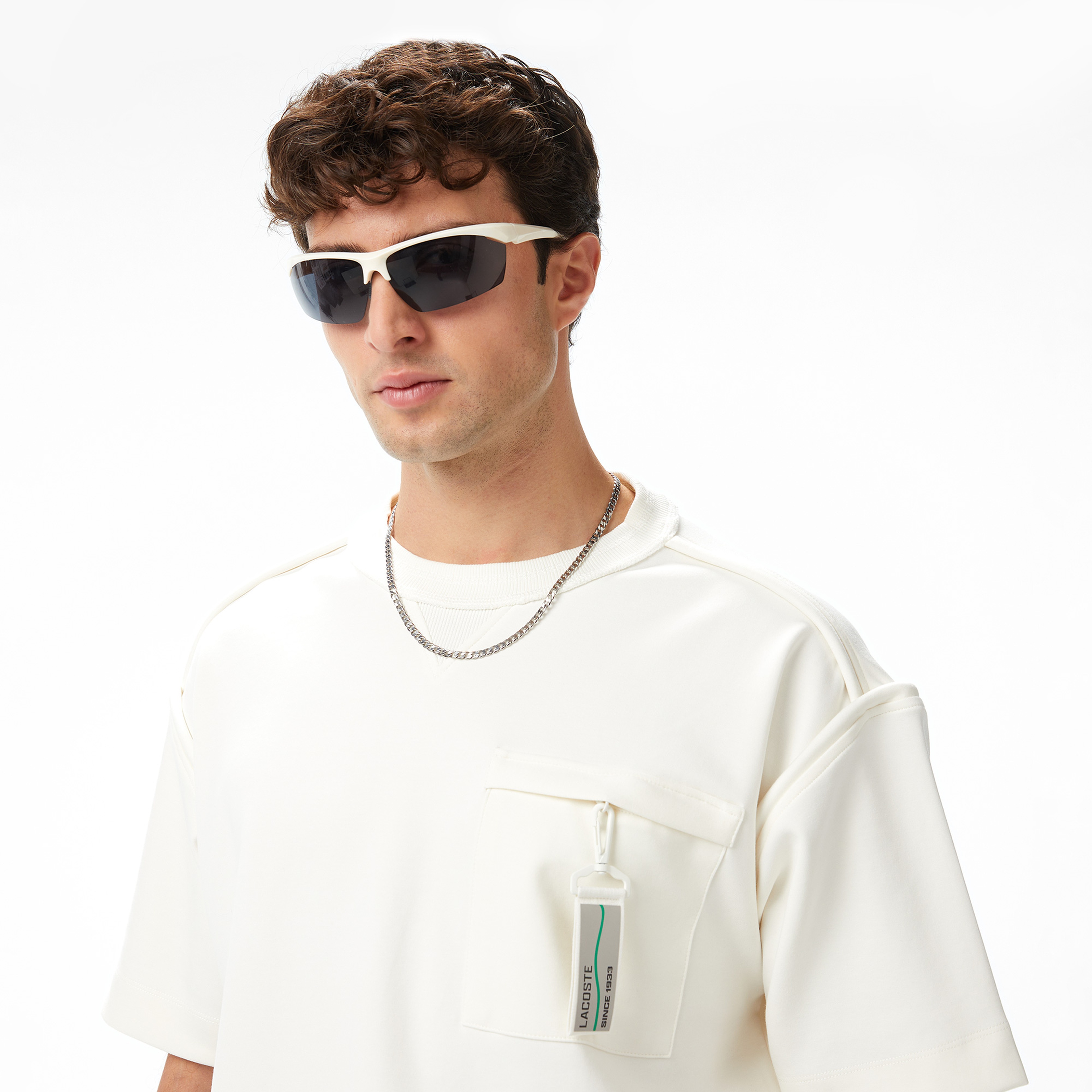 Lacoste x House of SuperStep Regular Fit Erkek Beyaz T-Shirt