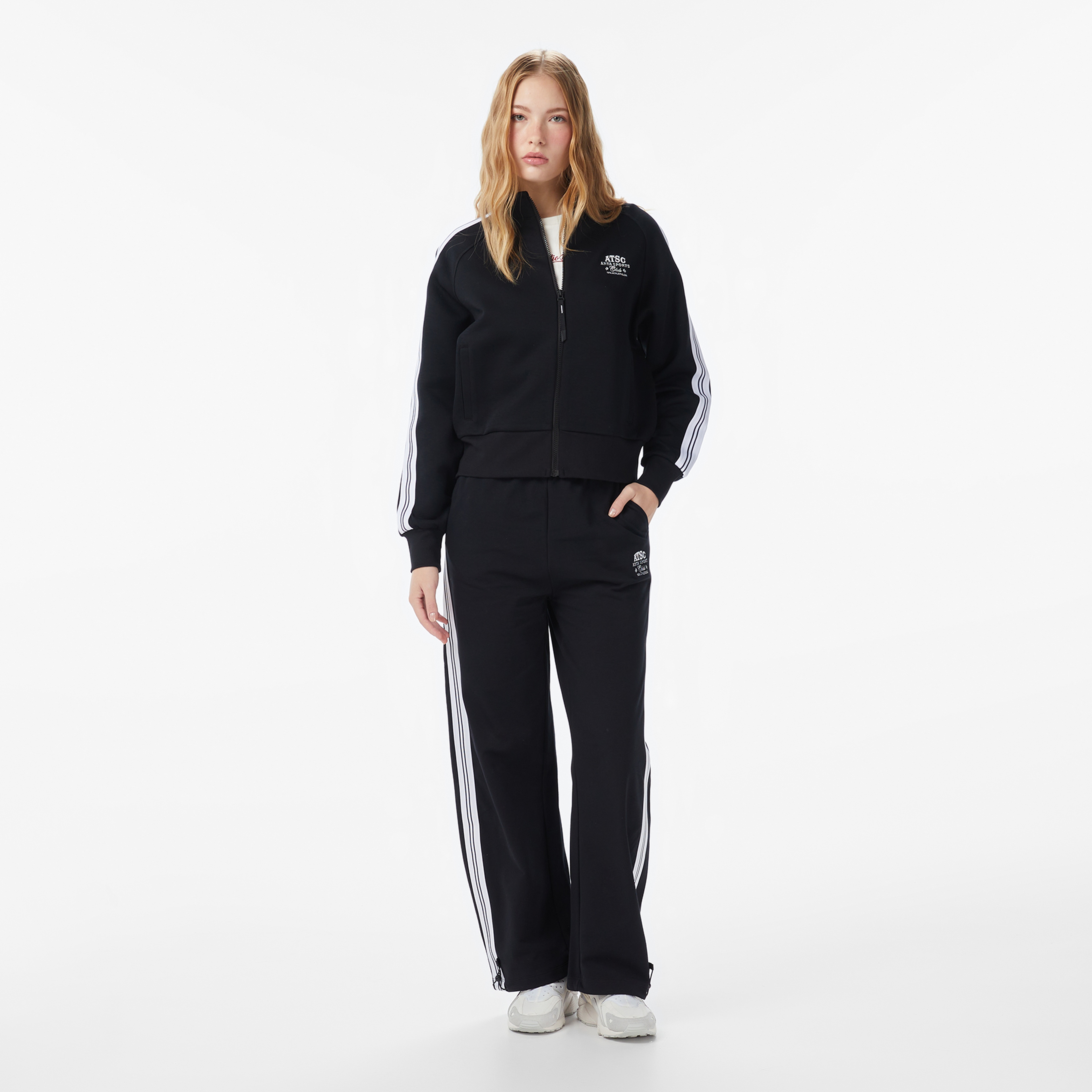 Anta Beach Party Siyah Kadın Eşofman Üstü