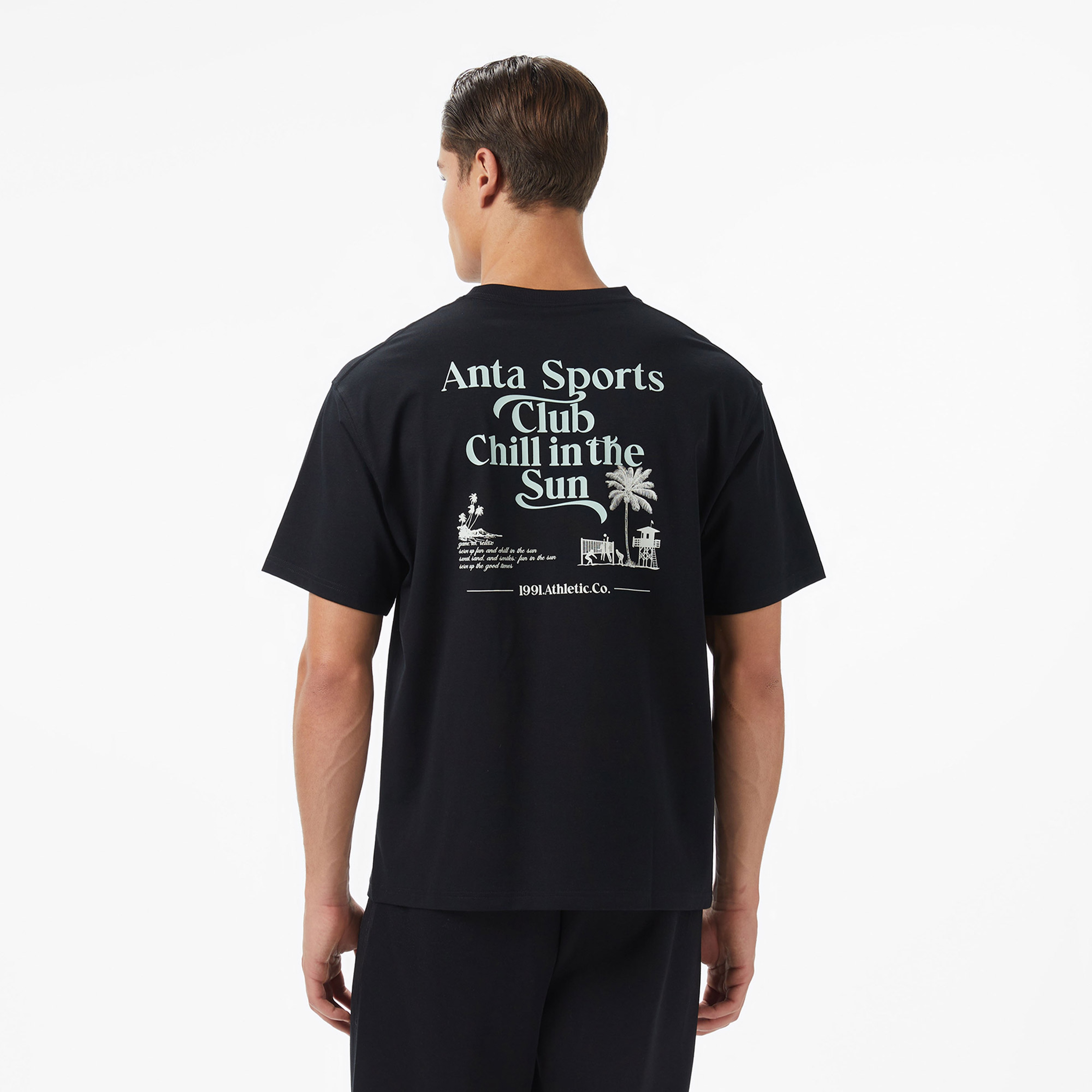 Anta Beach Party Erkek Siyah Tişört