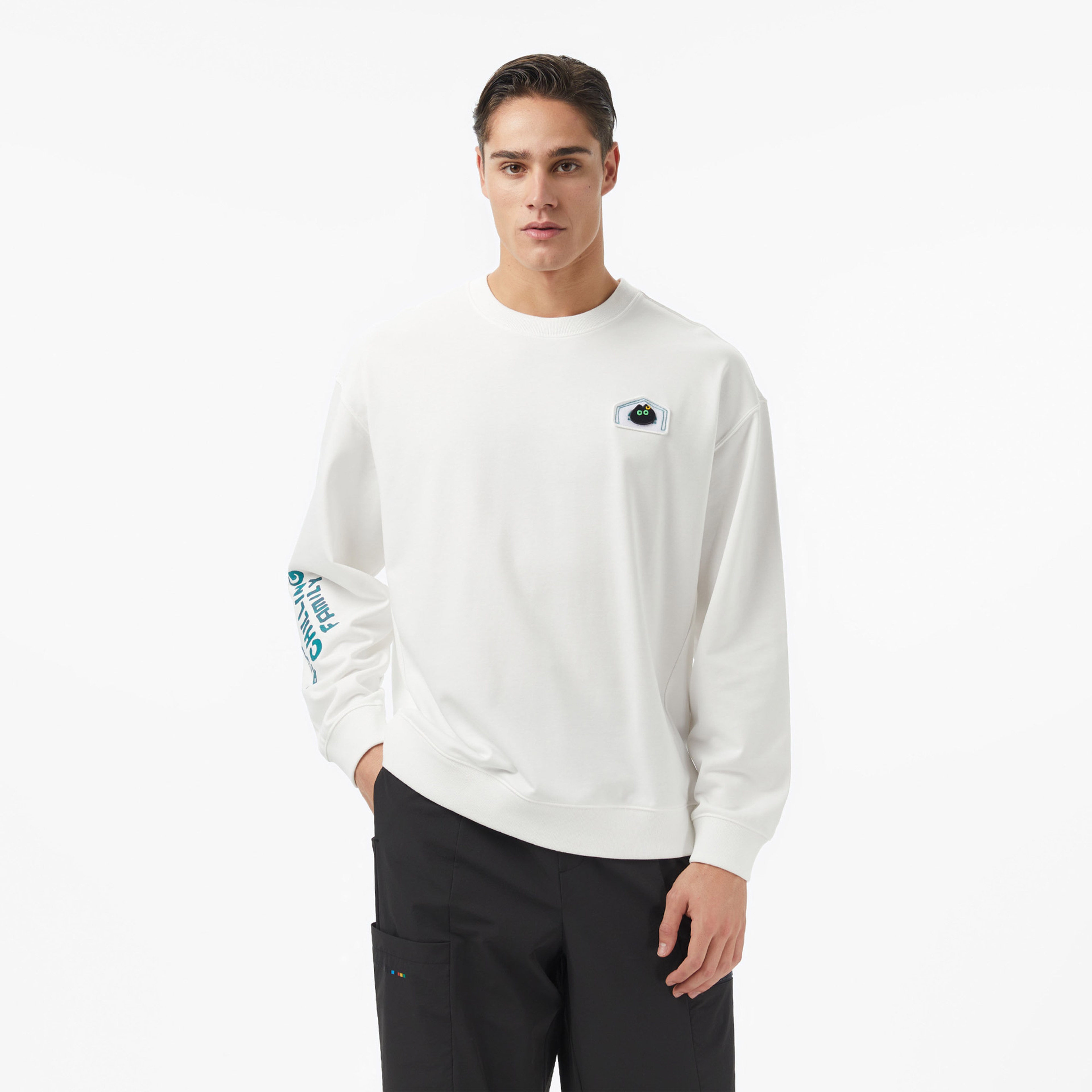 Anta Skaters Family Erkek Beyaz Sweatshirt