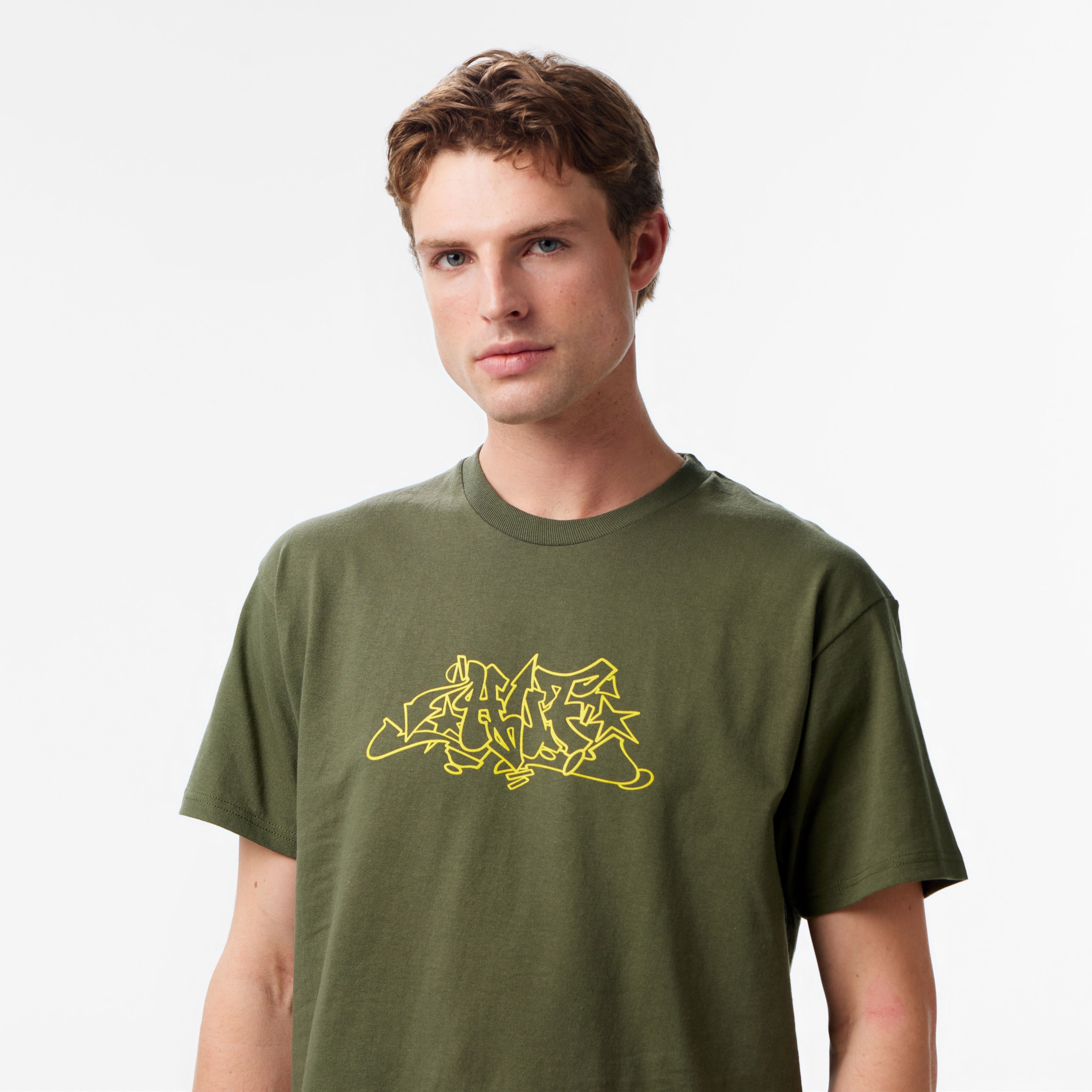 Huf Outline Erkek Gri T-Shirt