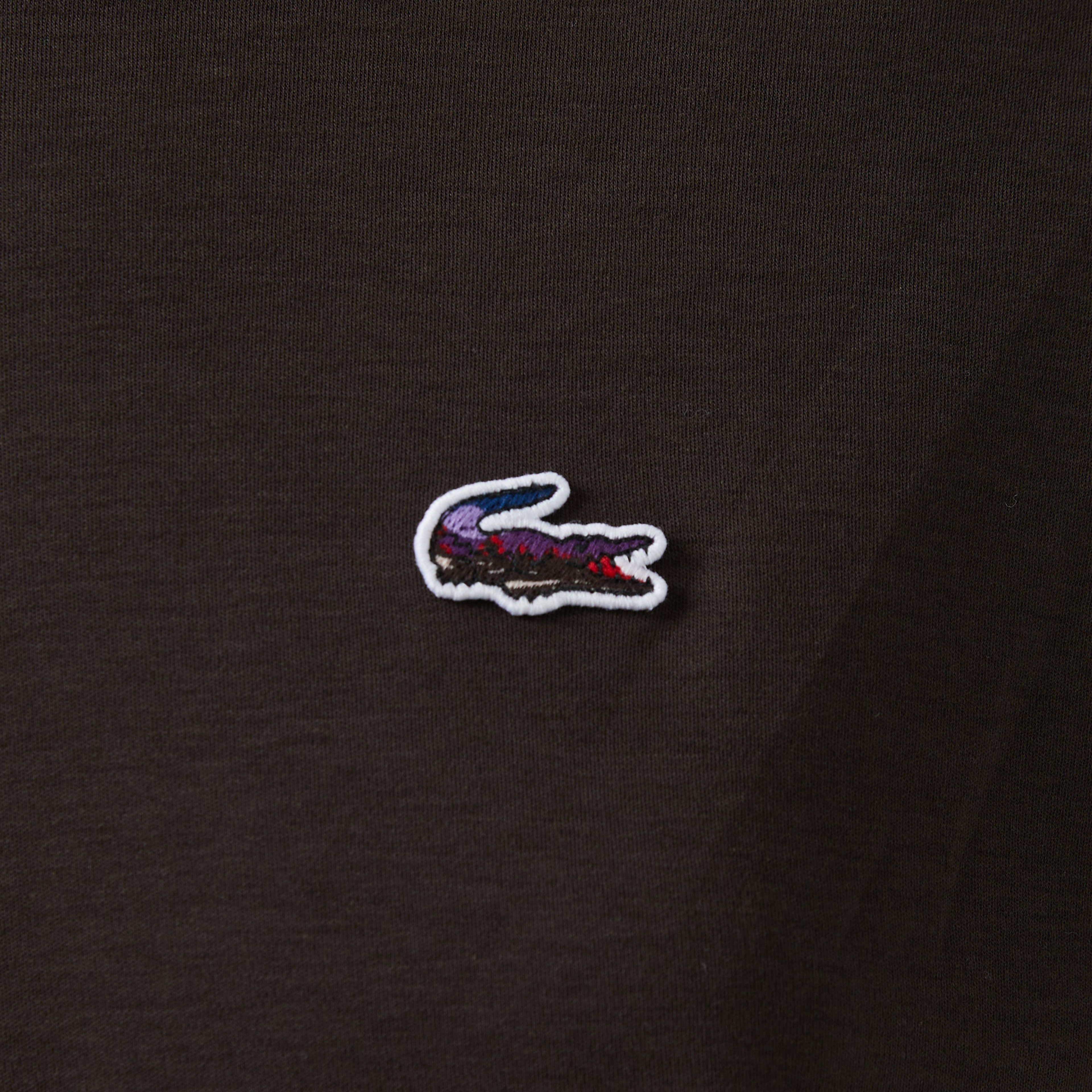 Lacoste Relaxed Fit Landscape Crocodile Kadın Siyah T-Shirt