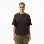 Lacoste Relaxed Fit Landscape Crocodile Kadın Siyah T-Shirt