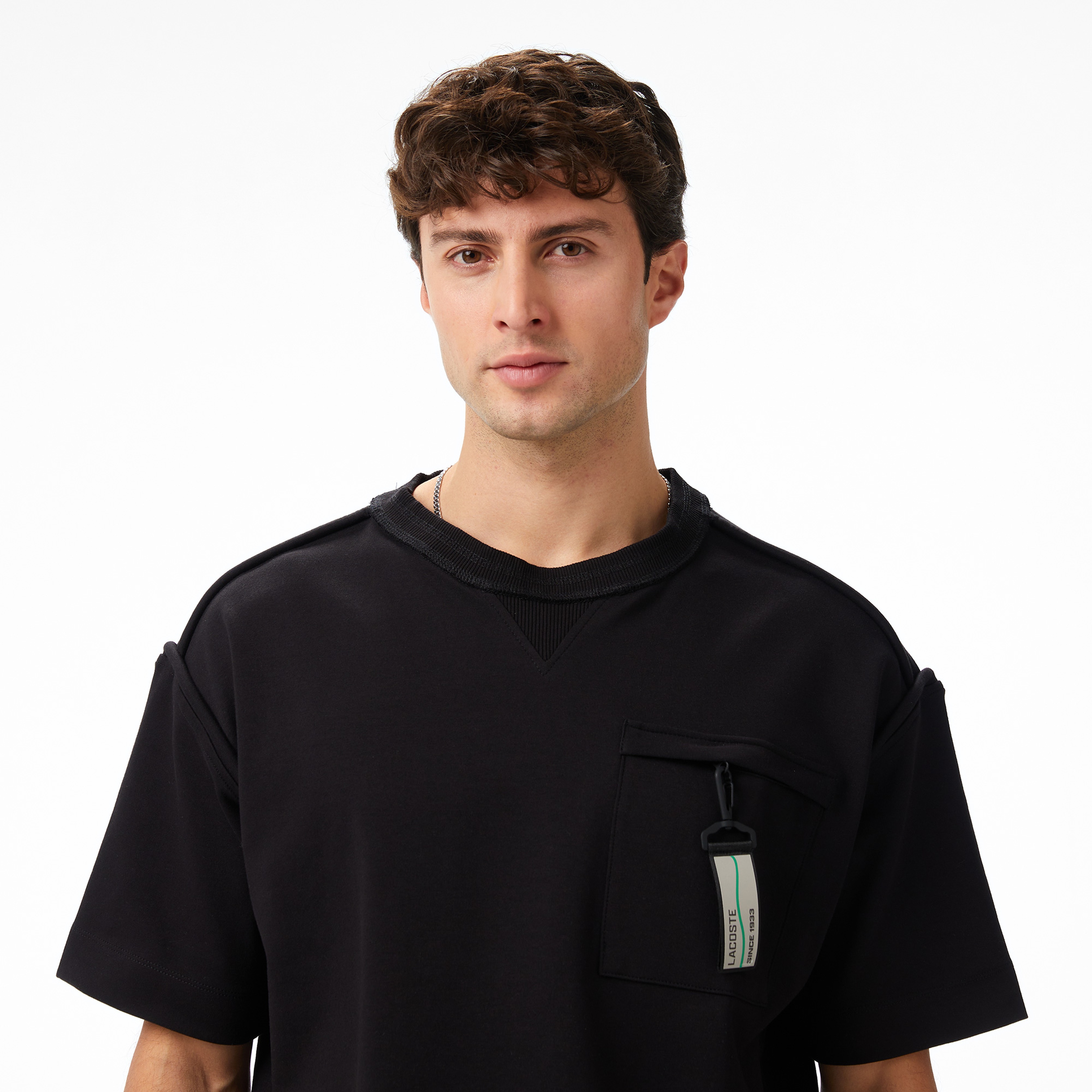 Lacoste x House of SuperStep Regular Fit Erkek Siyah T-Shirt