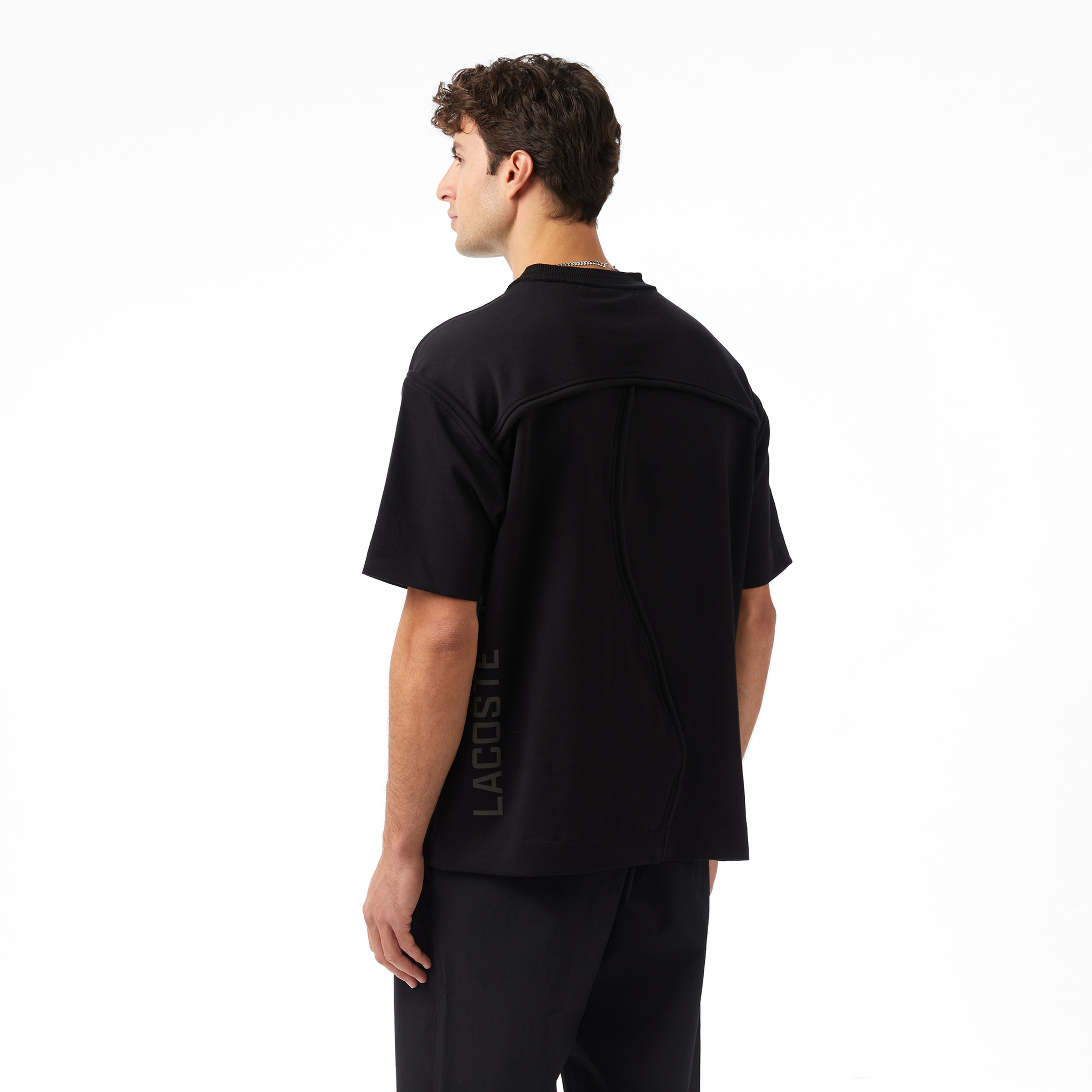 Lacoste x House of SuperStep Regular Fit Erkek Siyah T-Shirt