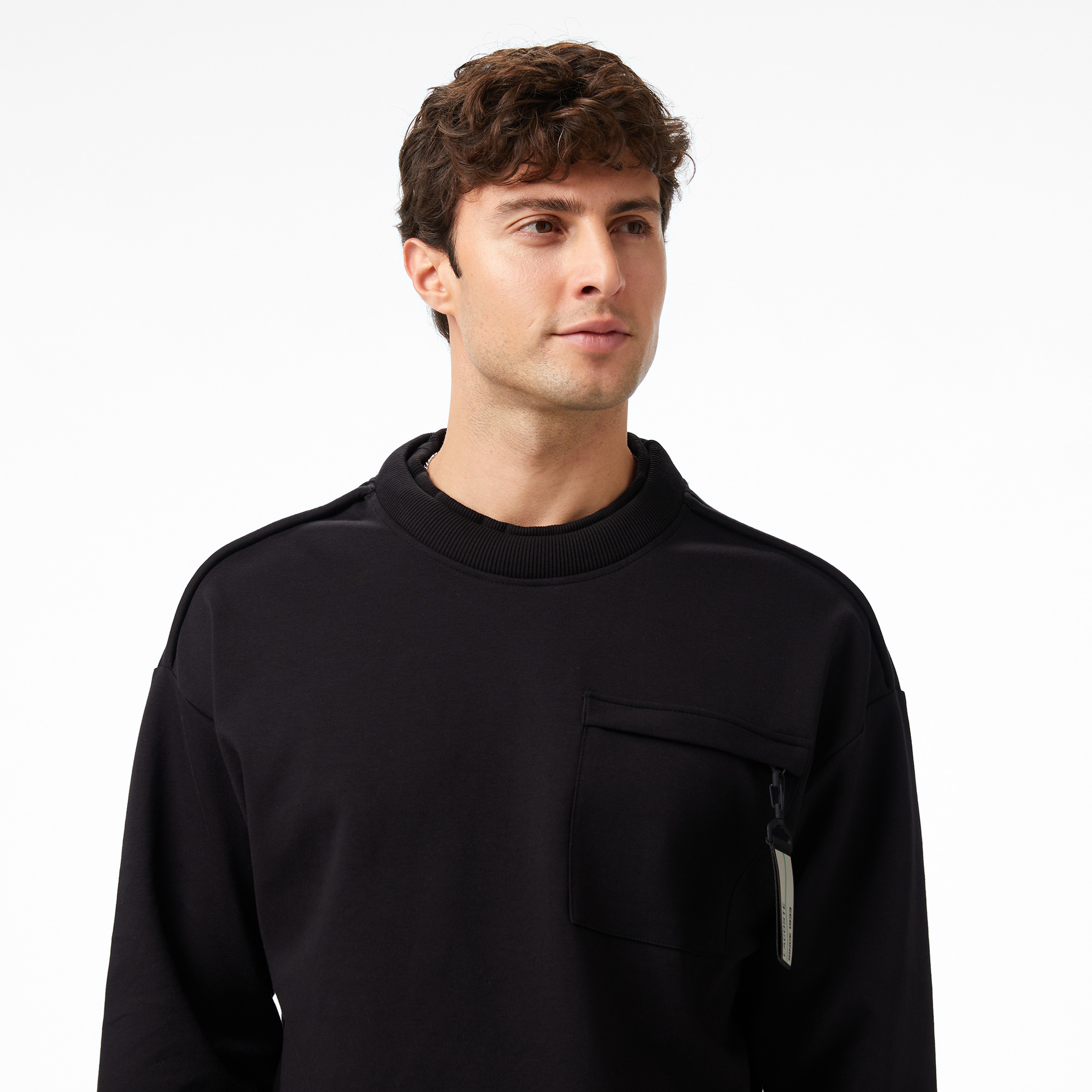 Lacoste x House of SuperStep Sport Erkek Siyah Sweatshirt