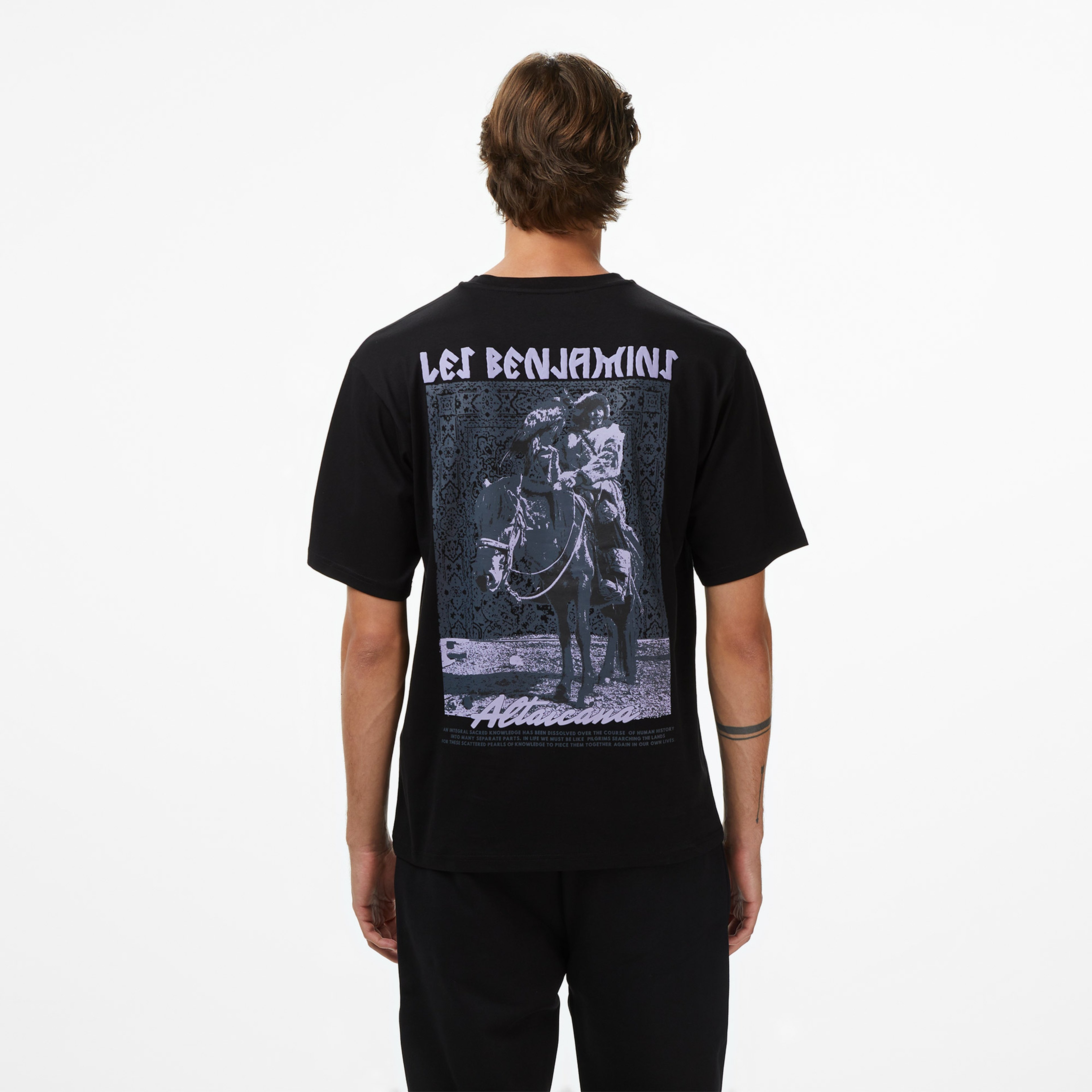 Les Benjamins Relaxed Fit Erkek Siyah T-Shirt