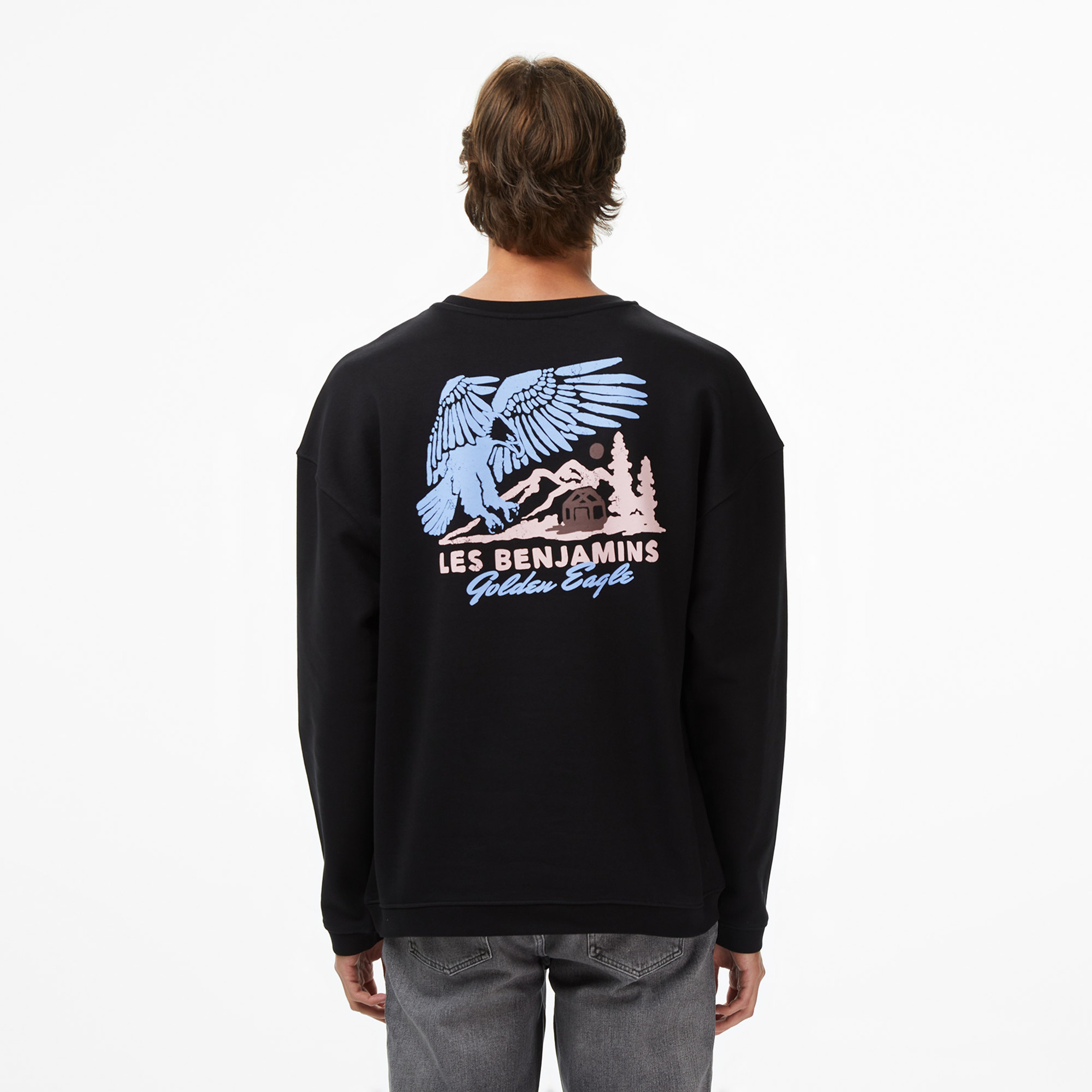Les Benjamns Relaxed Fit Erkek Siyah Sweatshirt