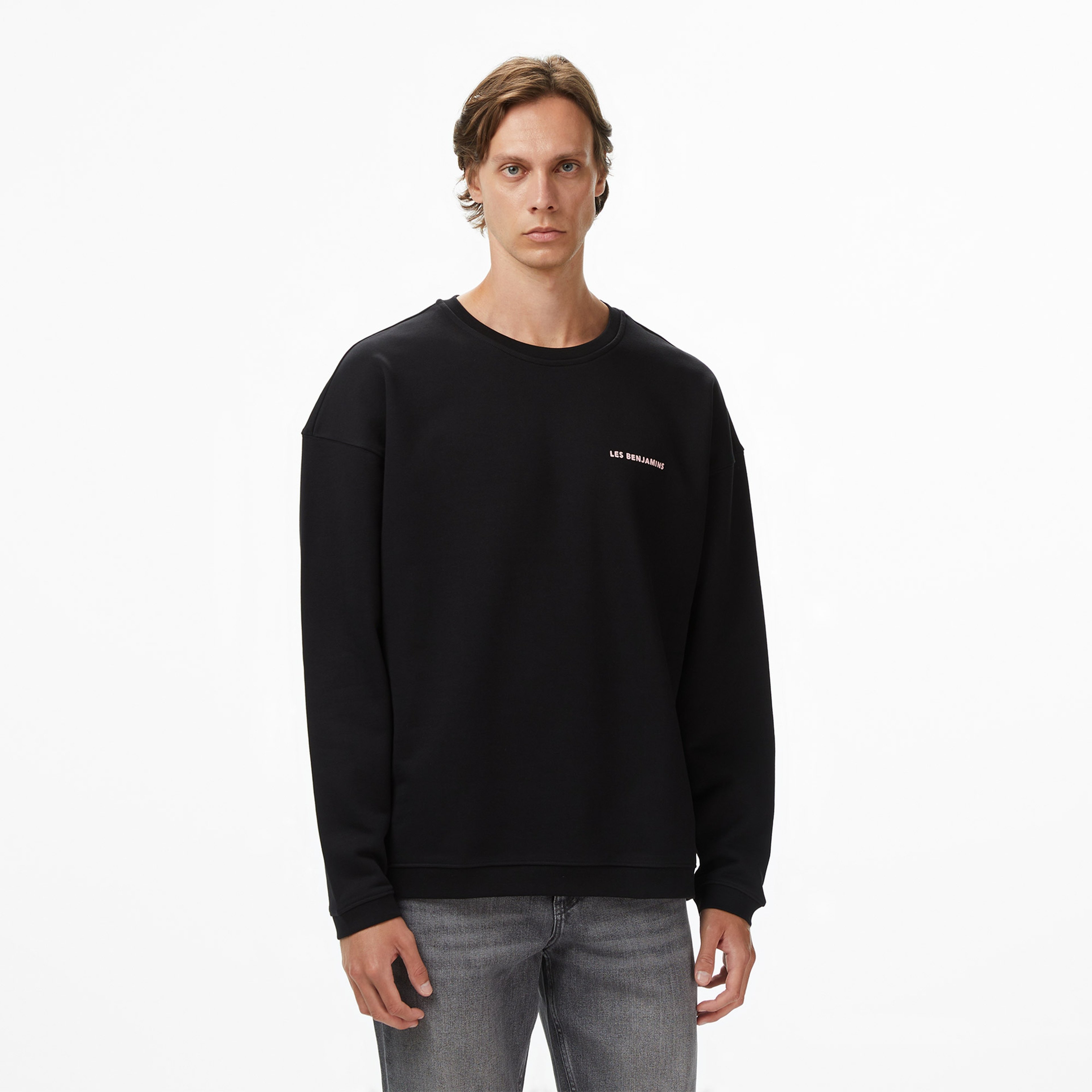 Les Benjamns Relaxed Fit Erkek Siyah Sweatshirt