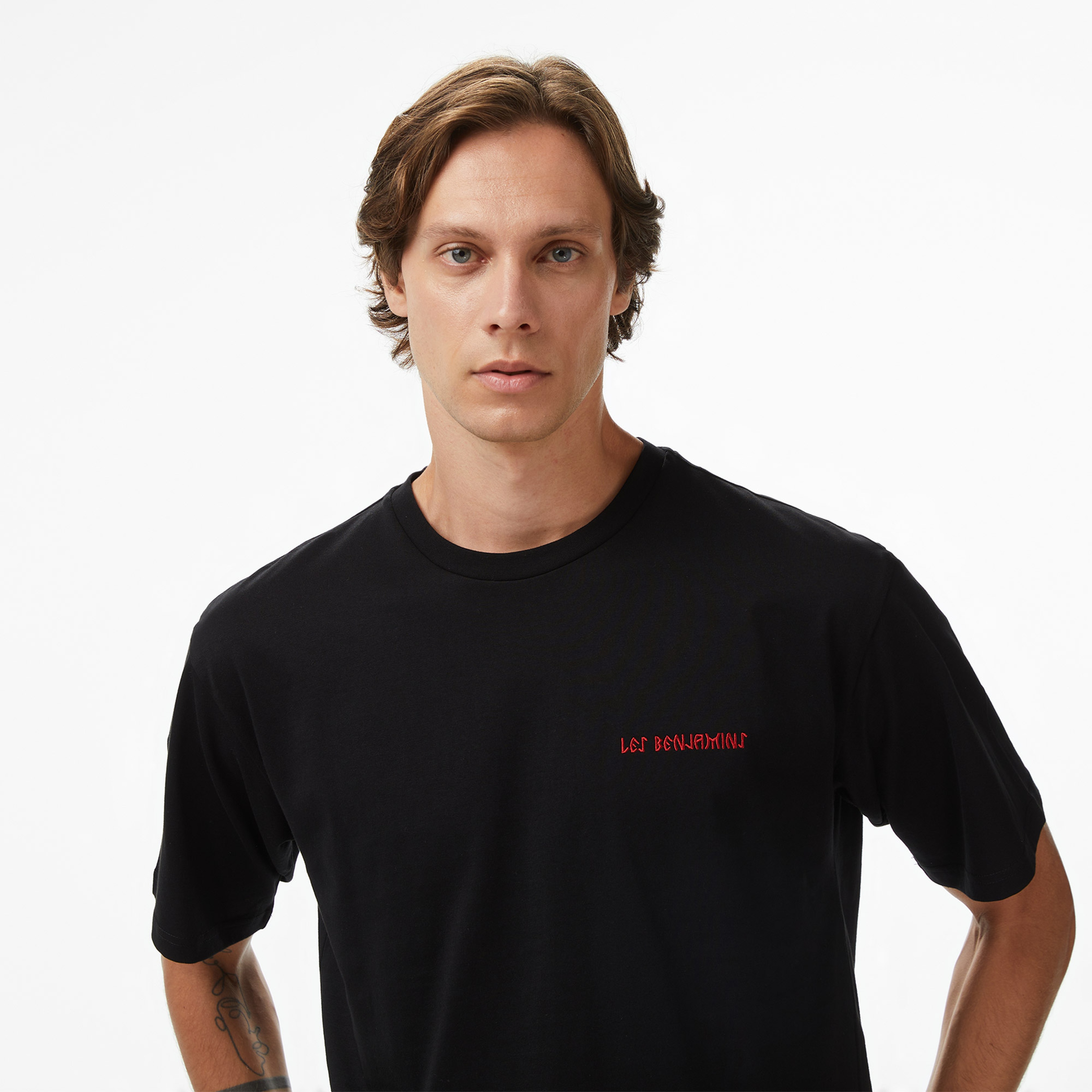 Les Benjamins Relaxed Fit Erkek Siyah T-Shirt