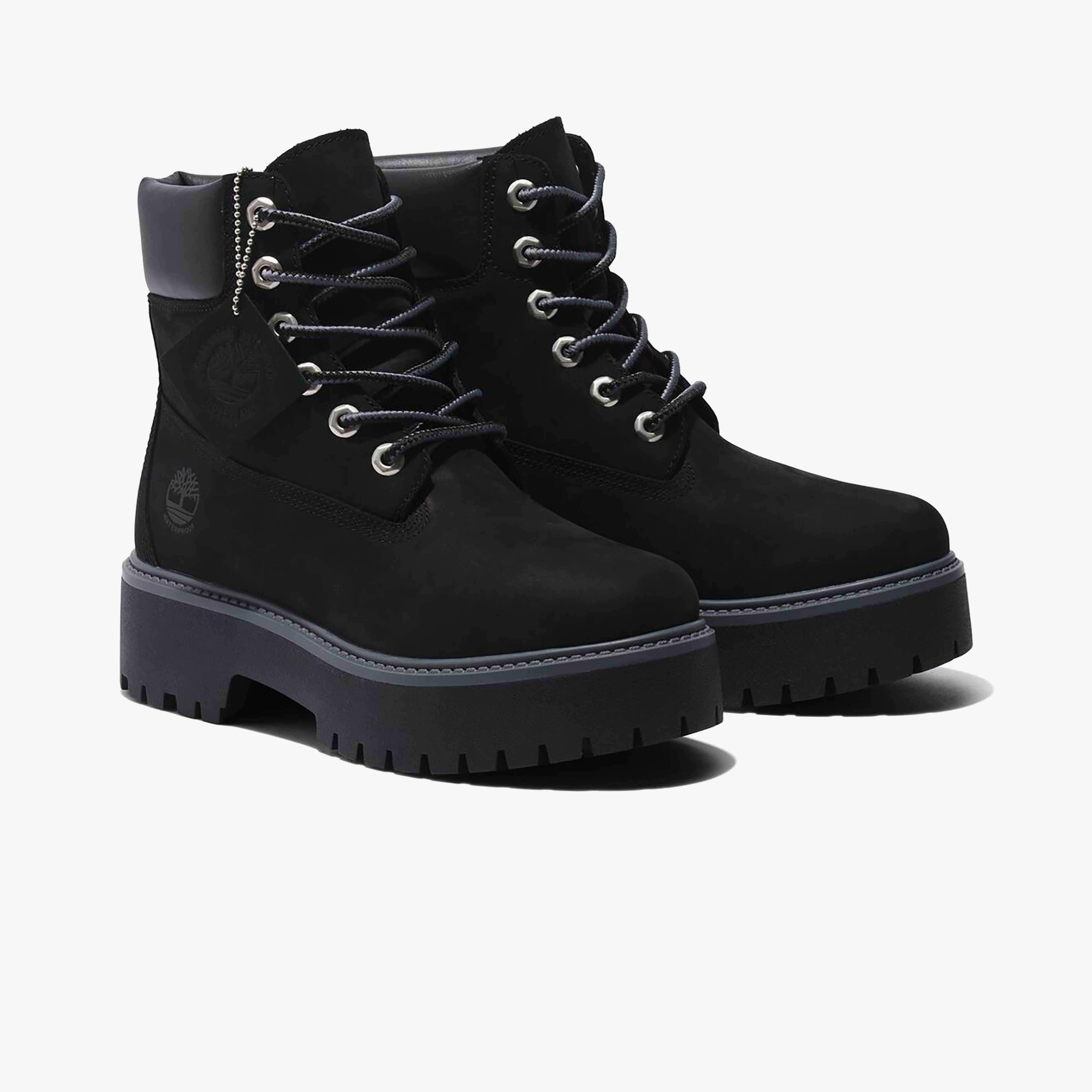 Timberland Stone Street 15 cm Su Geçirmez Platform Kadın Siyah Bot