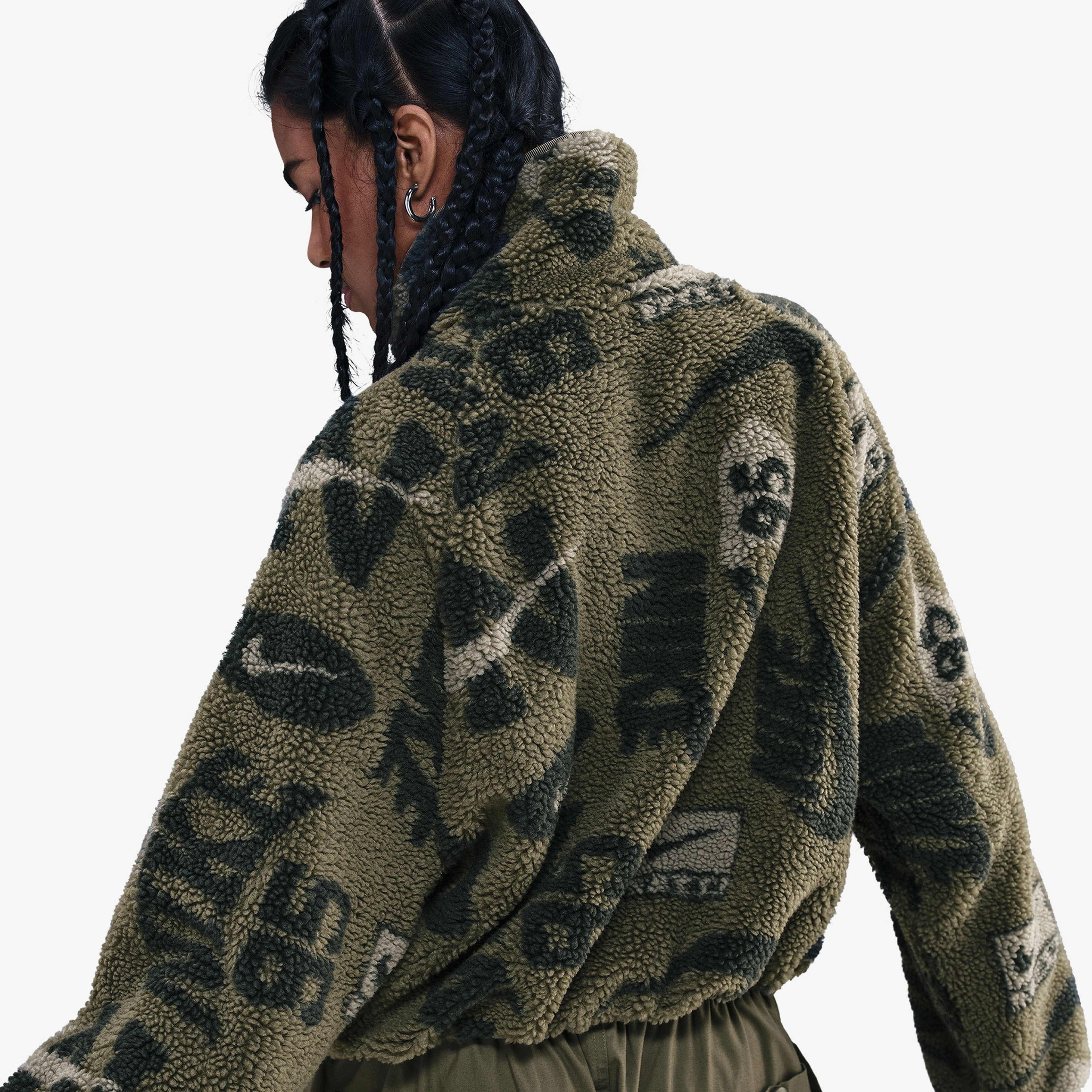 Nike Sportswear Street Sherpa Kadın Haki Ceket