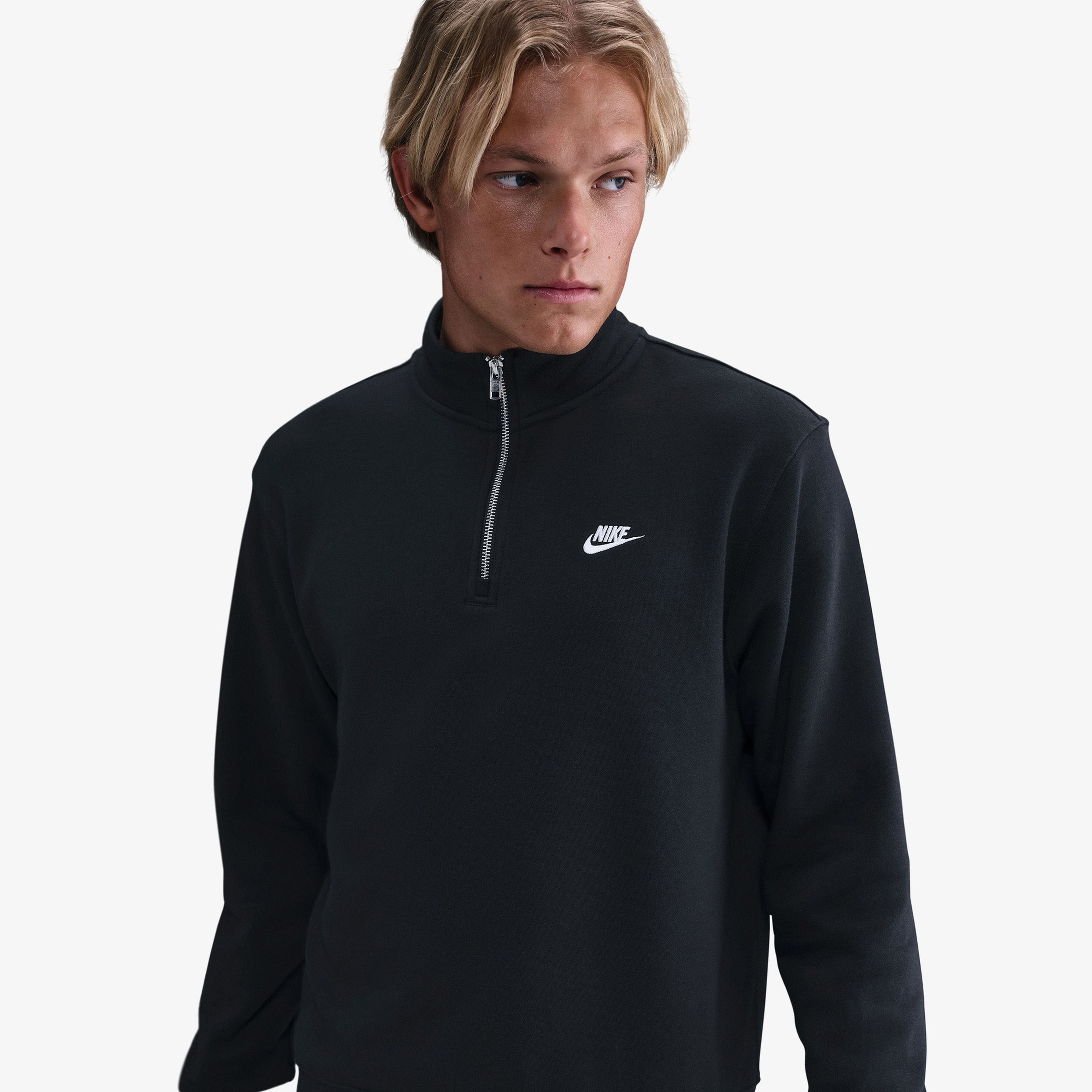 Nike Sportswear Club Fleece Top Erkek Siyah Sweatshirt