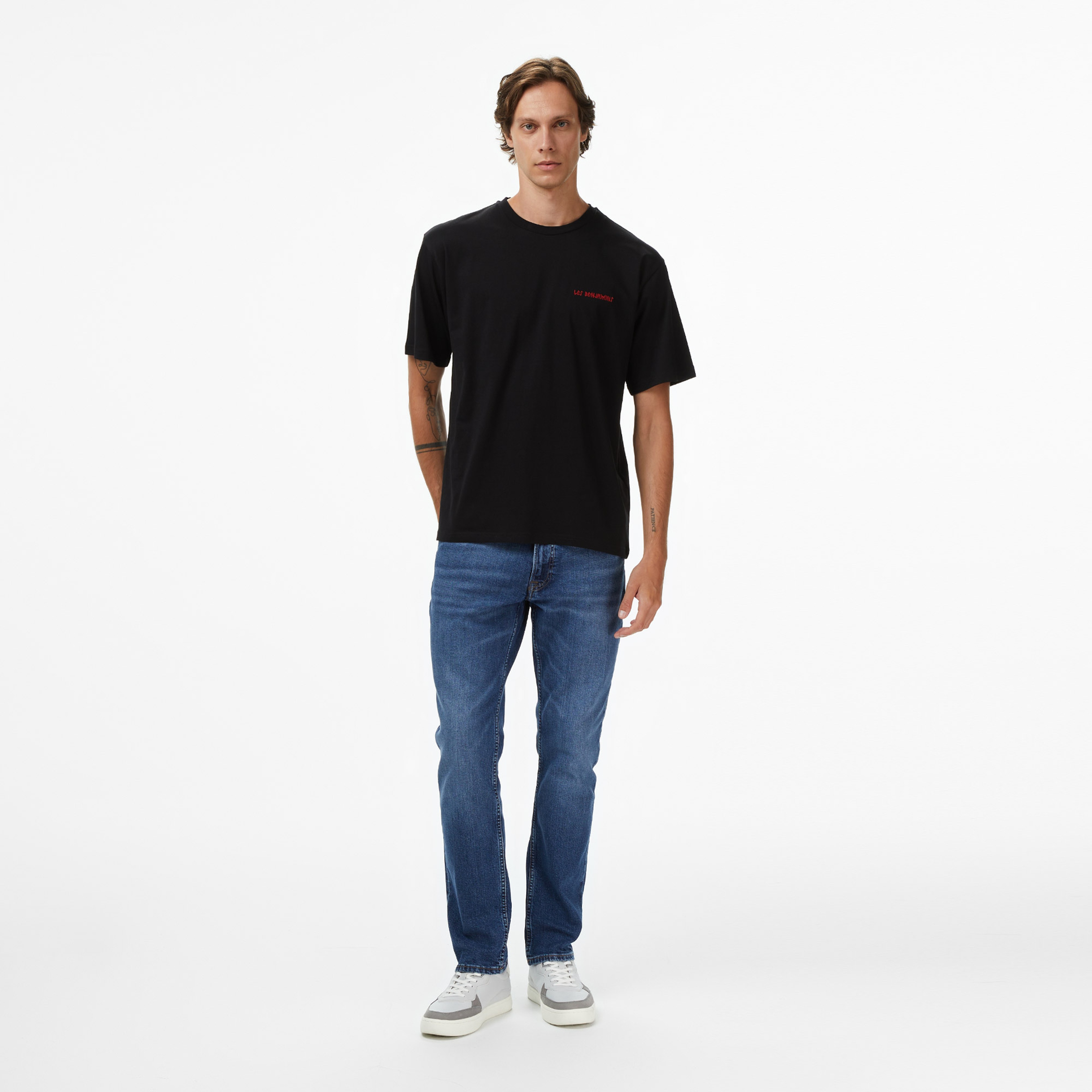 Les Benjamins Relaxed Fit Erkek Siyah T-Shirt