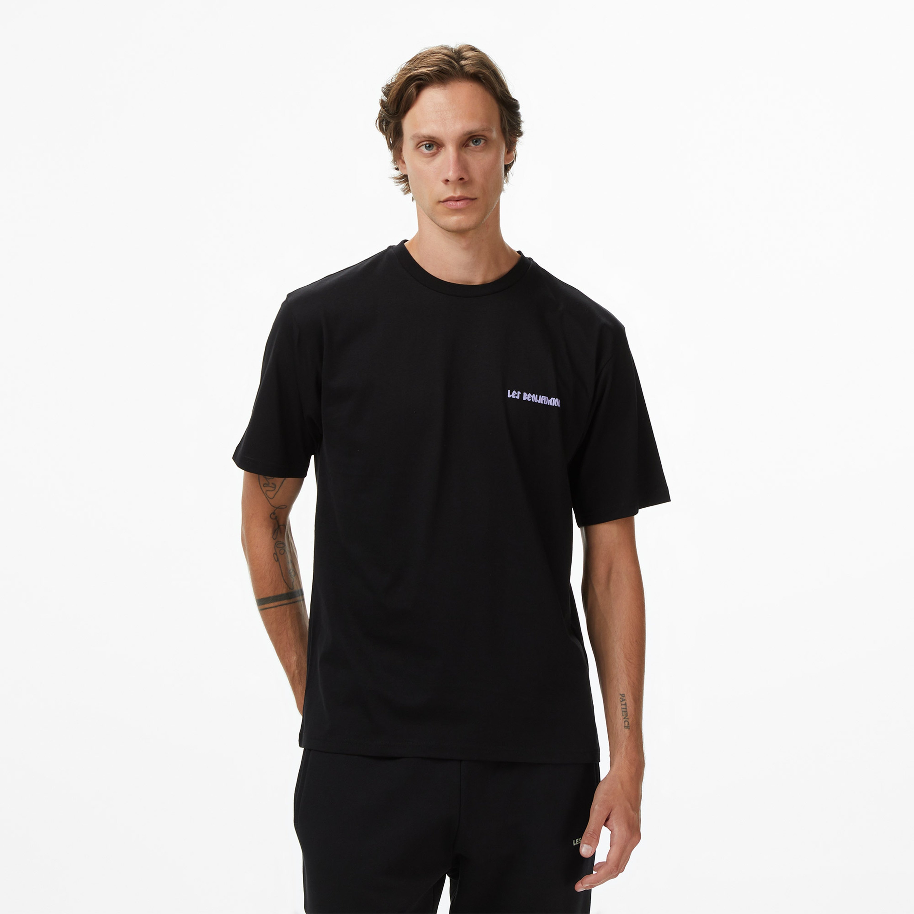 Les Benjamins Relaxed Fit Erkek Siyah T-Shirt