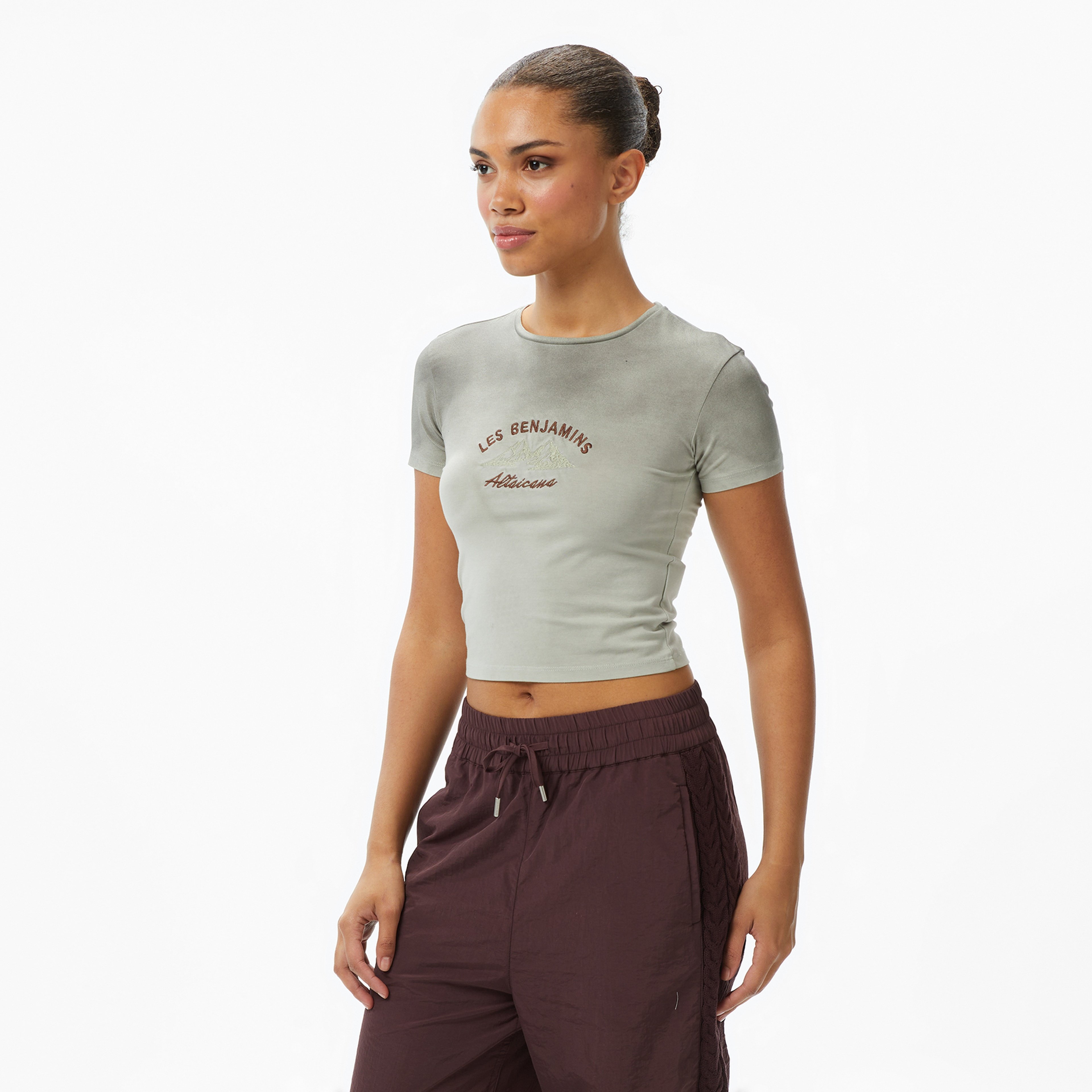 Les Benjamins Fitted 020 Kadın Yeşil T-Shirt