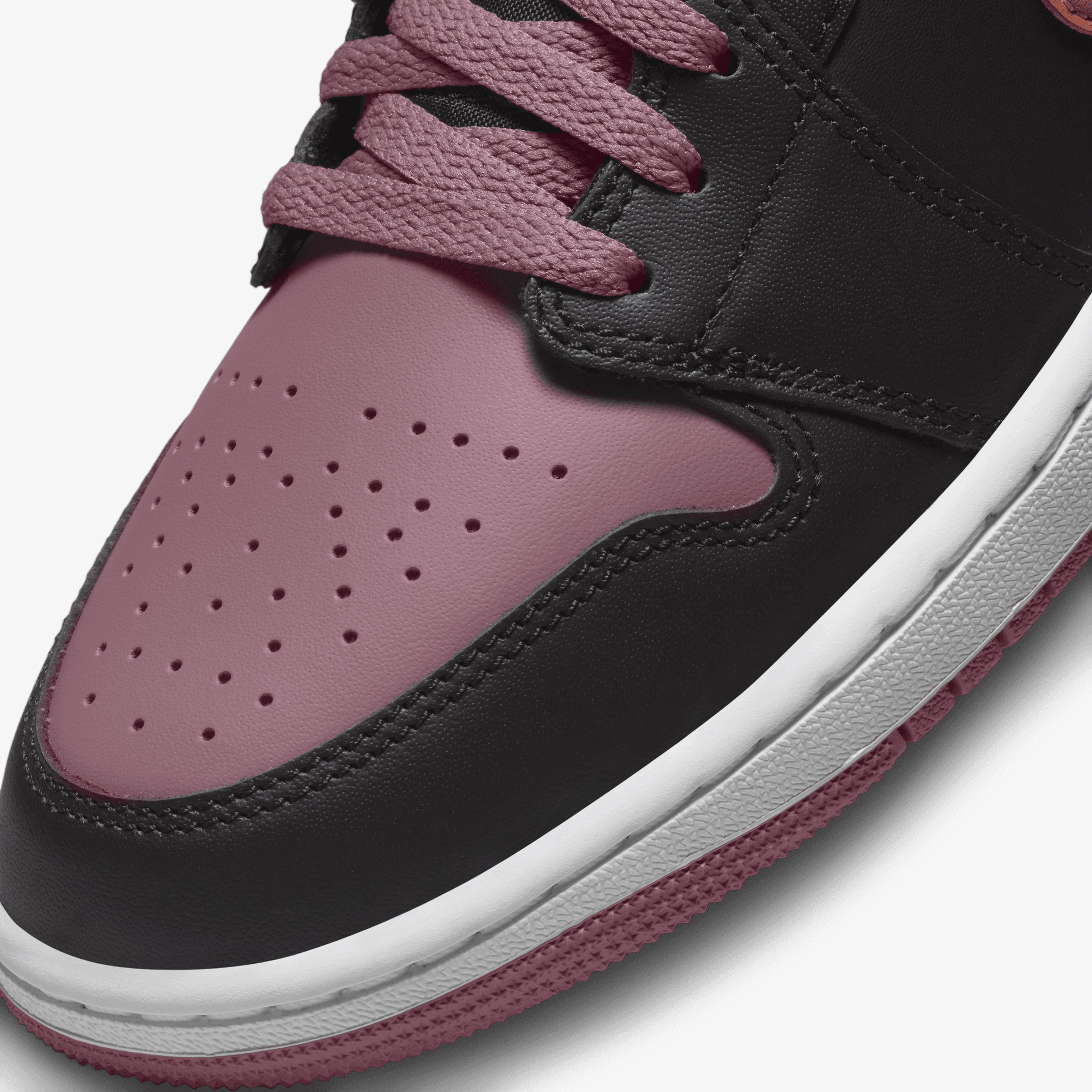 Nike Air Jordan 1 Mid Se Erkek Siyah/Mor Sneaker