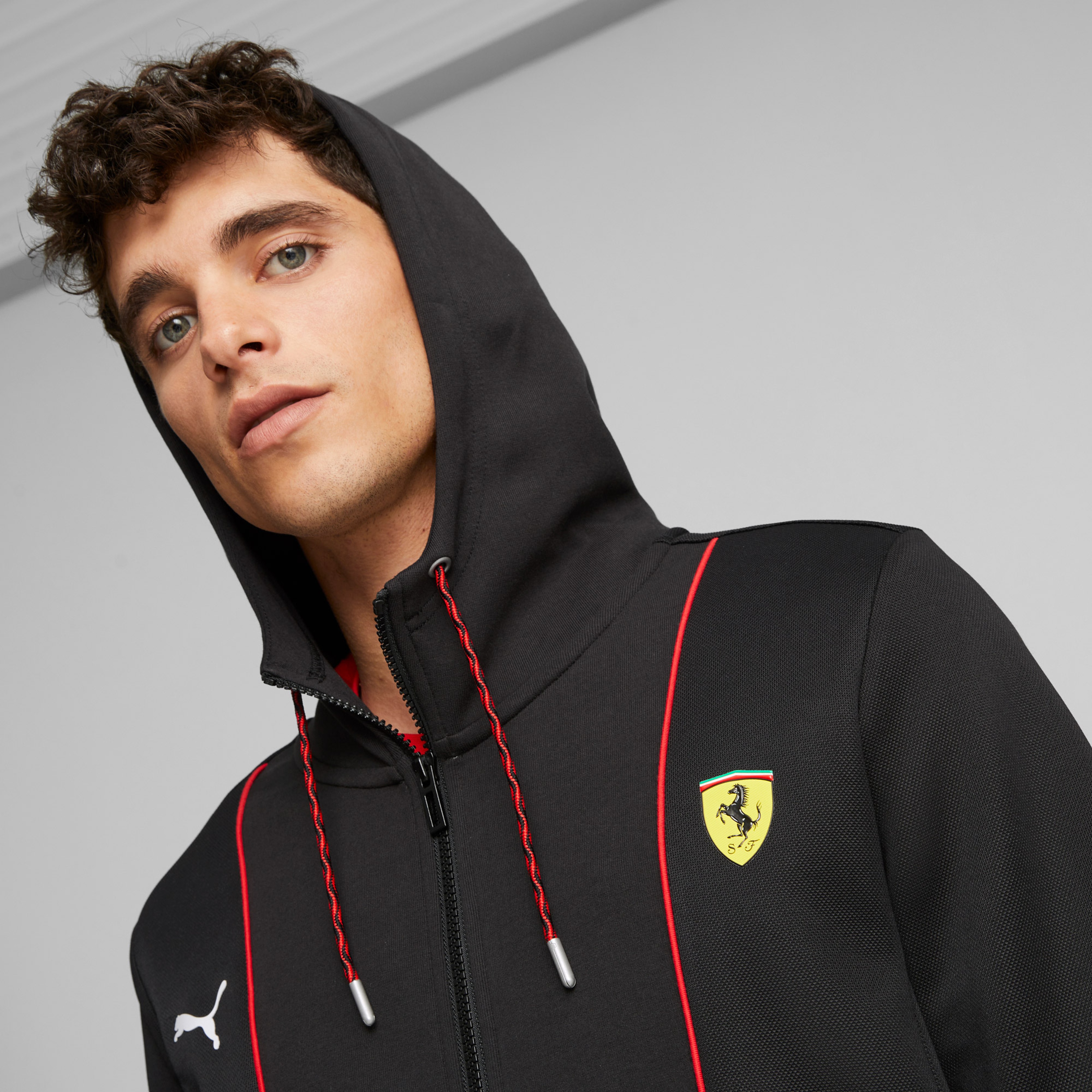 Puma Ferrari Race Erkek Siyah Sweatshirt