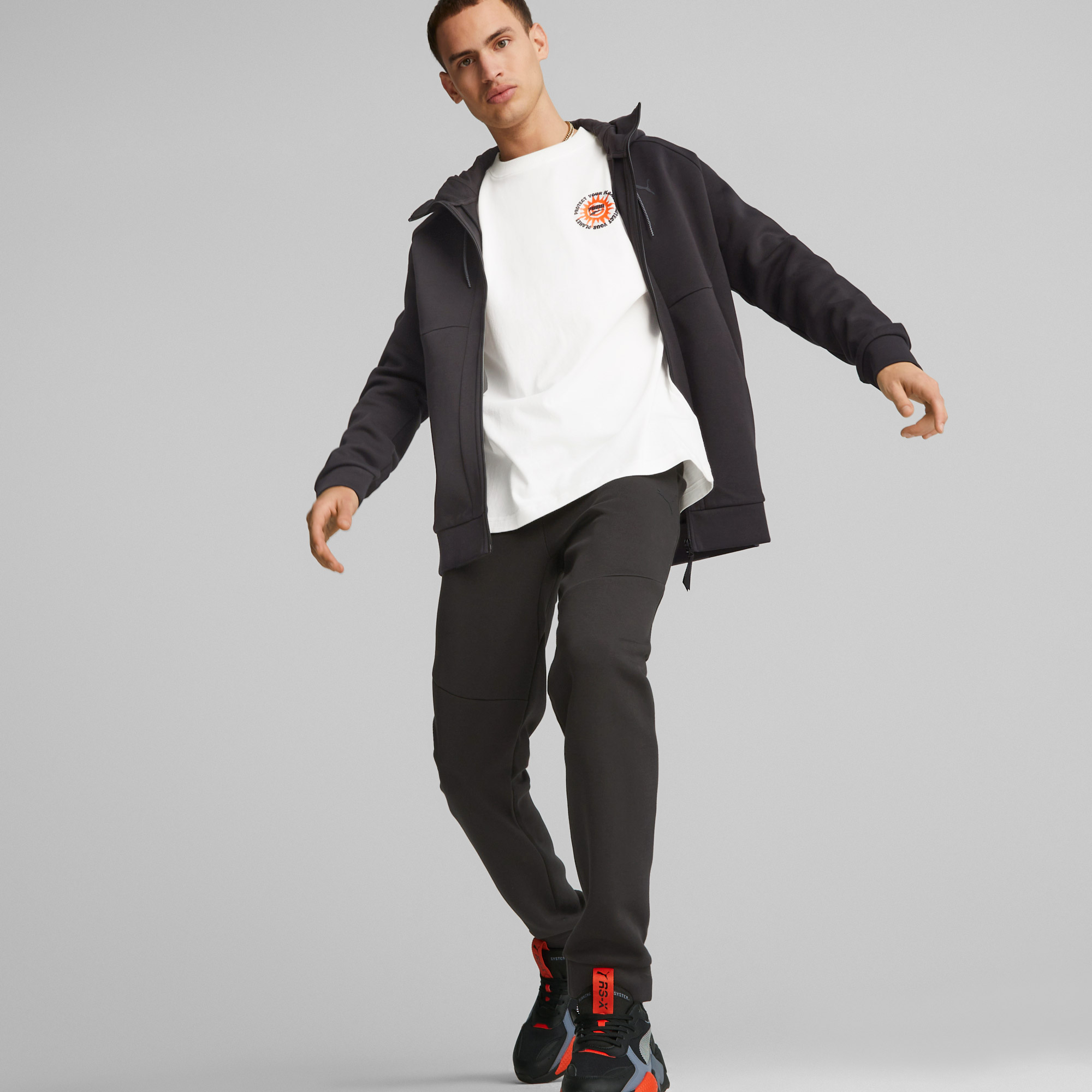 Puma Pumatech Ful Erkek Siyah Sweatshirt