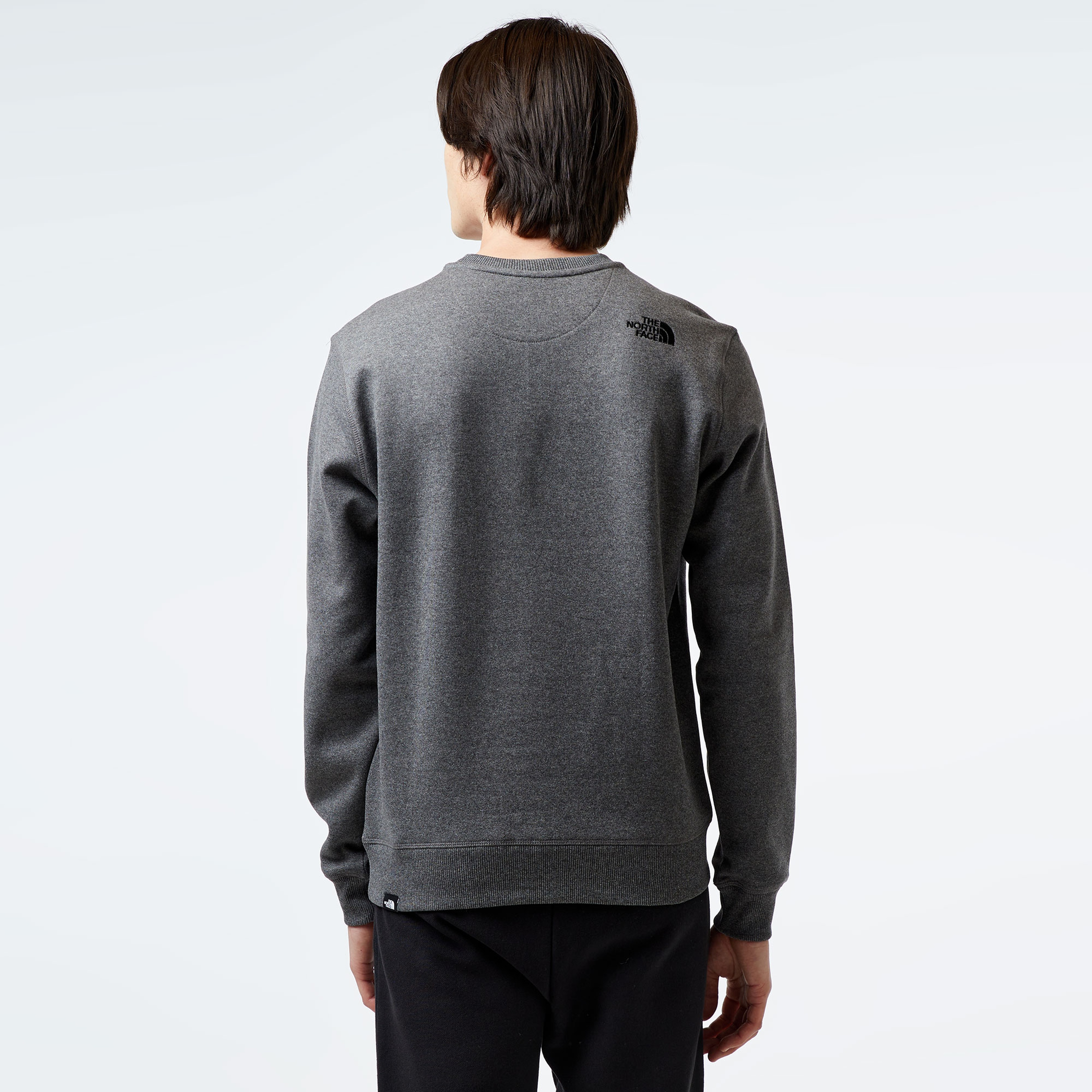 The North Face Drew Peak Crew Erkek Gri Sweatshirt