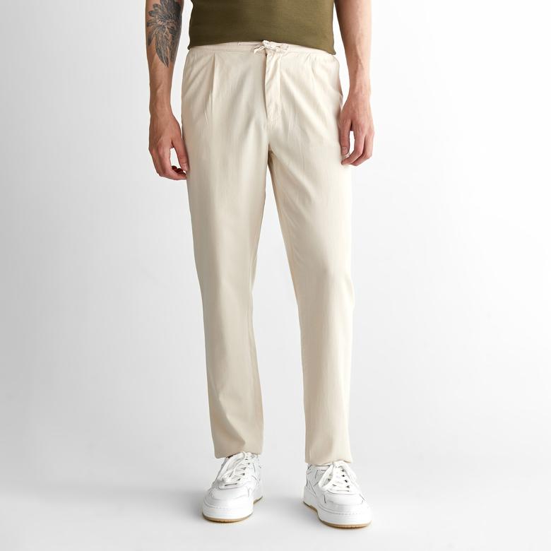 GANT Erkek Krem Jogger Fit Pantolon