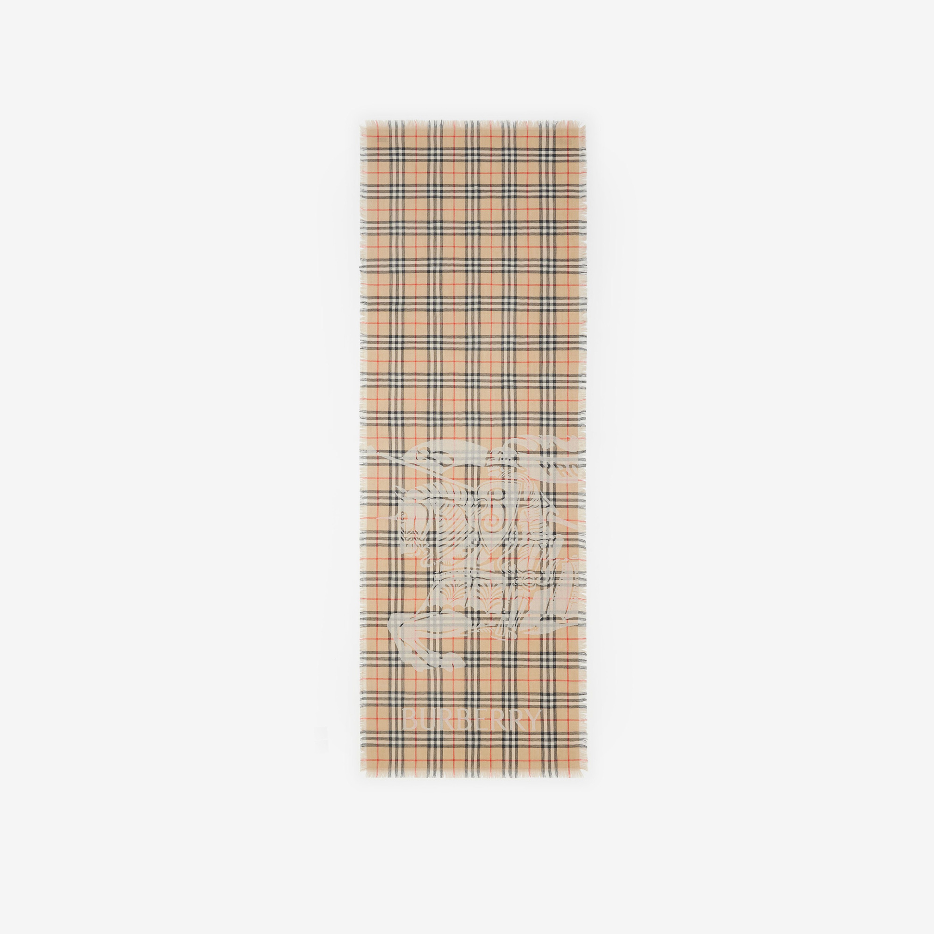 Burberry Wool Kadın Bej Atkı