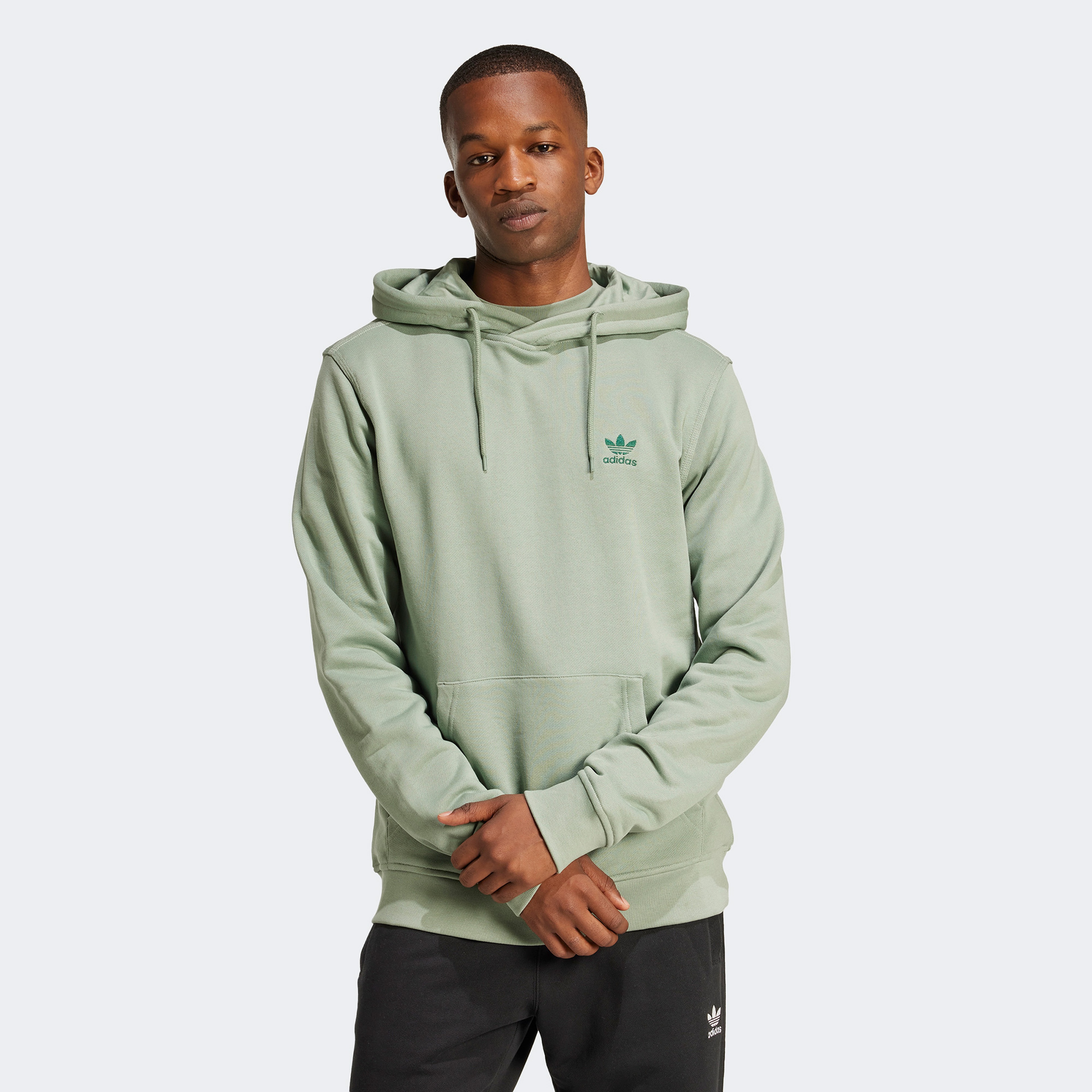 adidas Trefoil Essentials Erkek Yeşil Sweatshirt