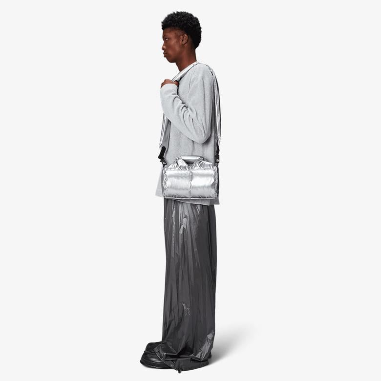 Rains Nyssa Puffer Duffel Crossbody Mini W3 Unisex Gri Omuz Çantası