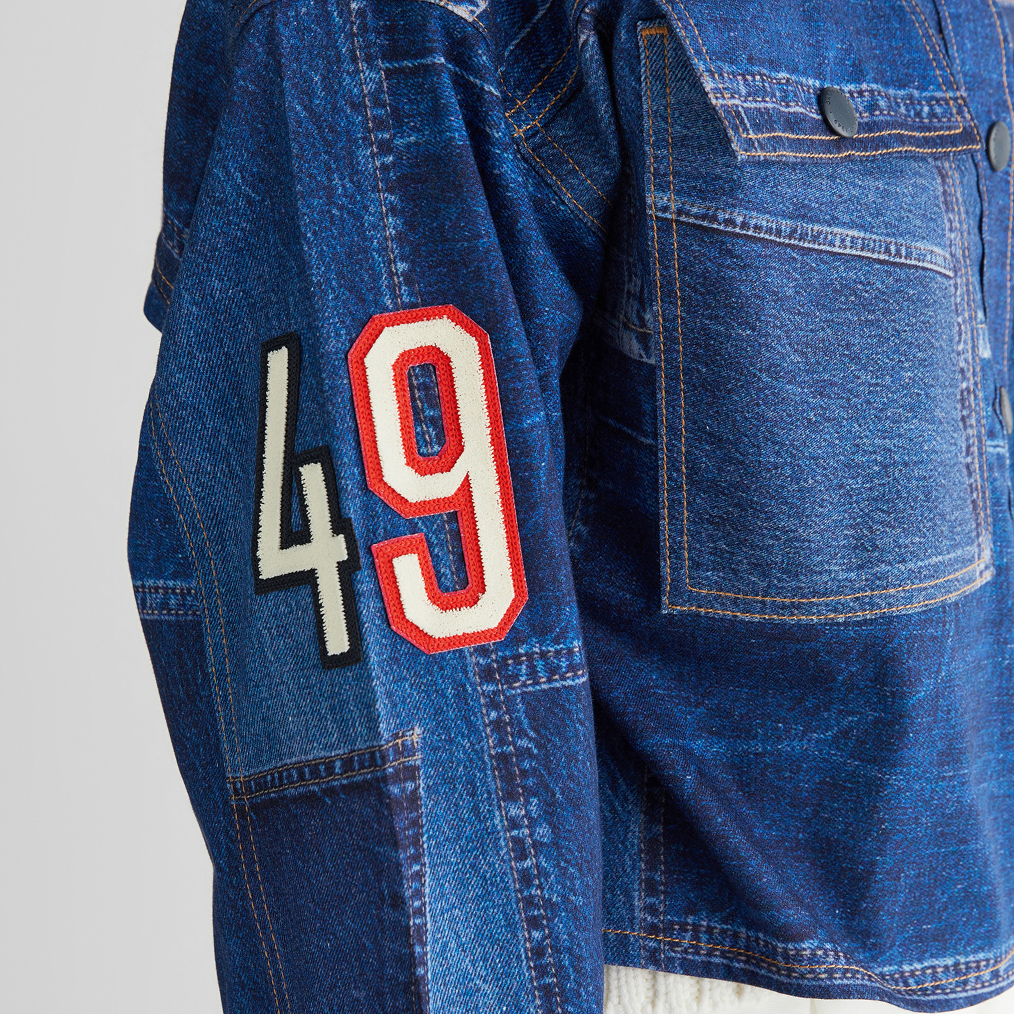 GANT Kadın Mavi Klasik Yaka Logolu Denim Ceket