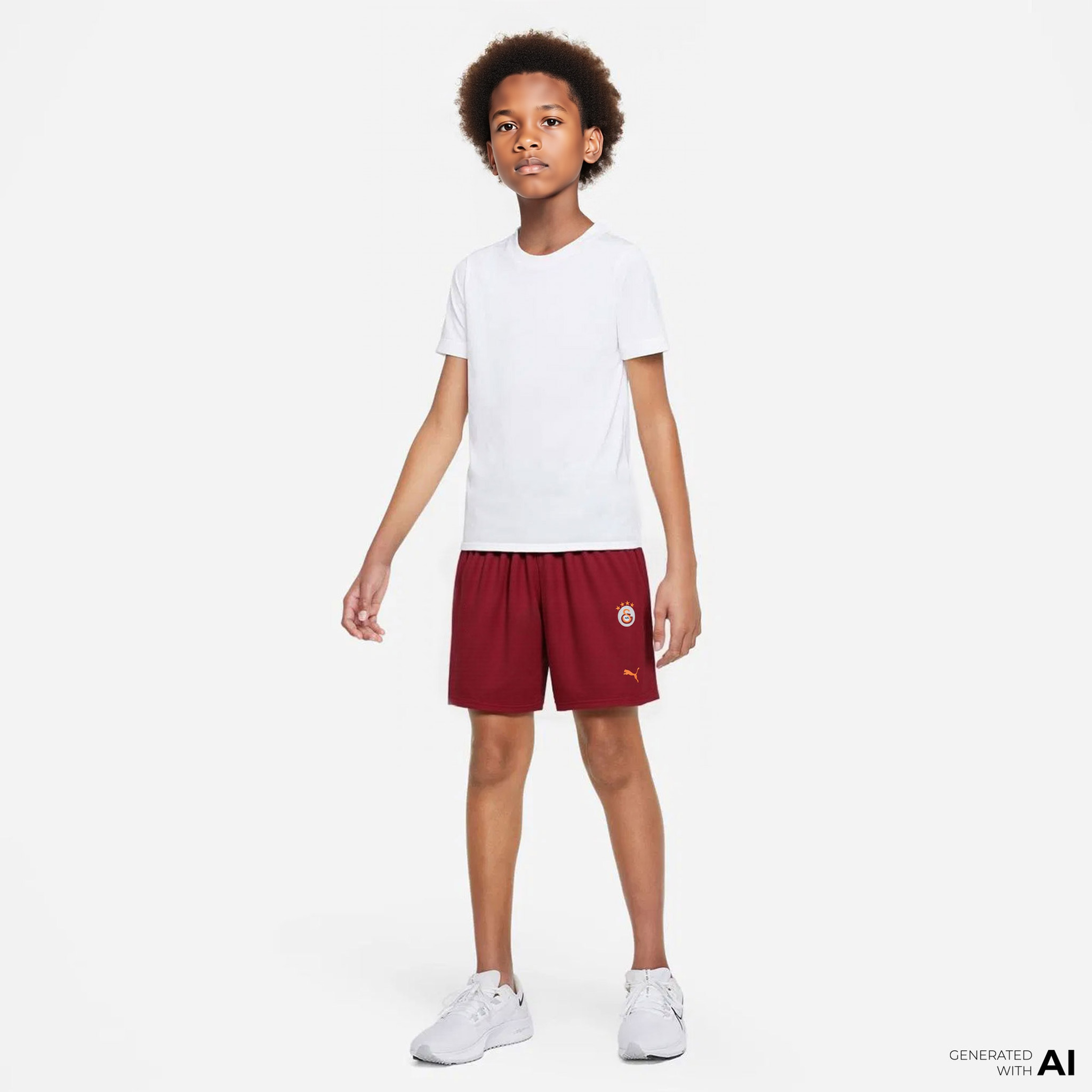 Puma Galatasaray Sk 2024-25 Çocuk Kırmızı Futbol Şortu