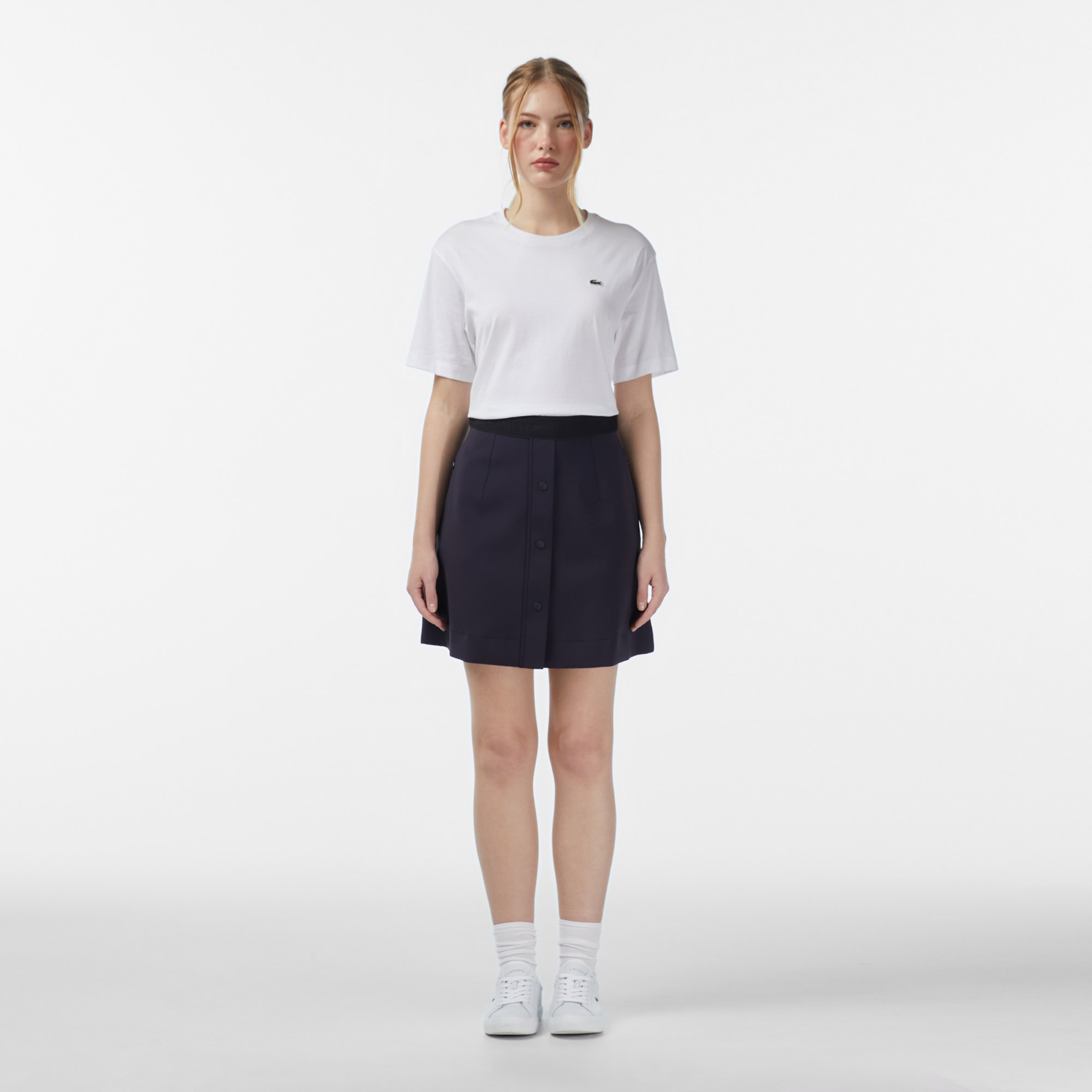 Kadın Classic Fit Lacivert Etek