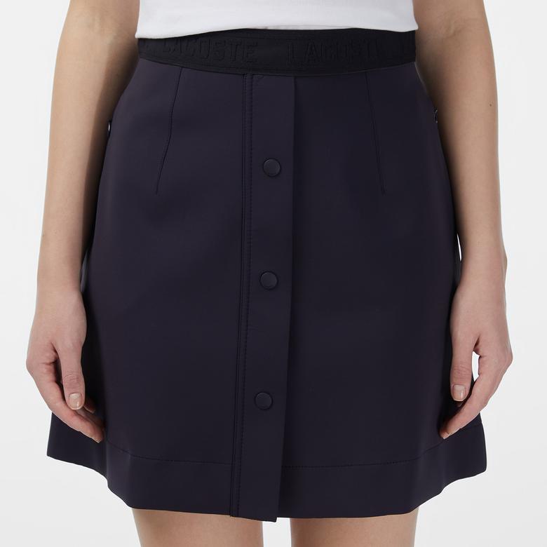 Kadın Classic Fit Lacivert Etek