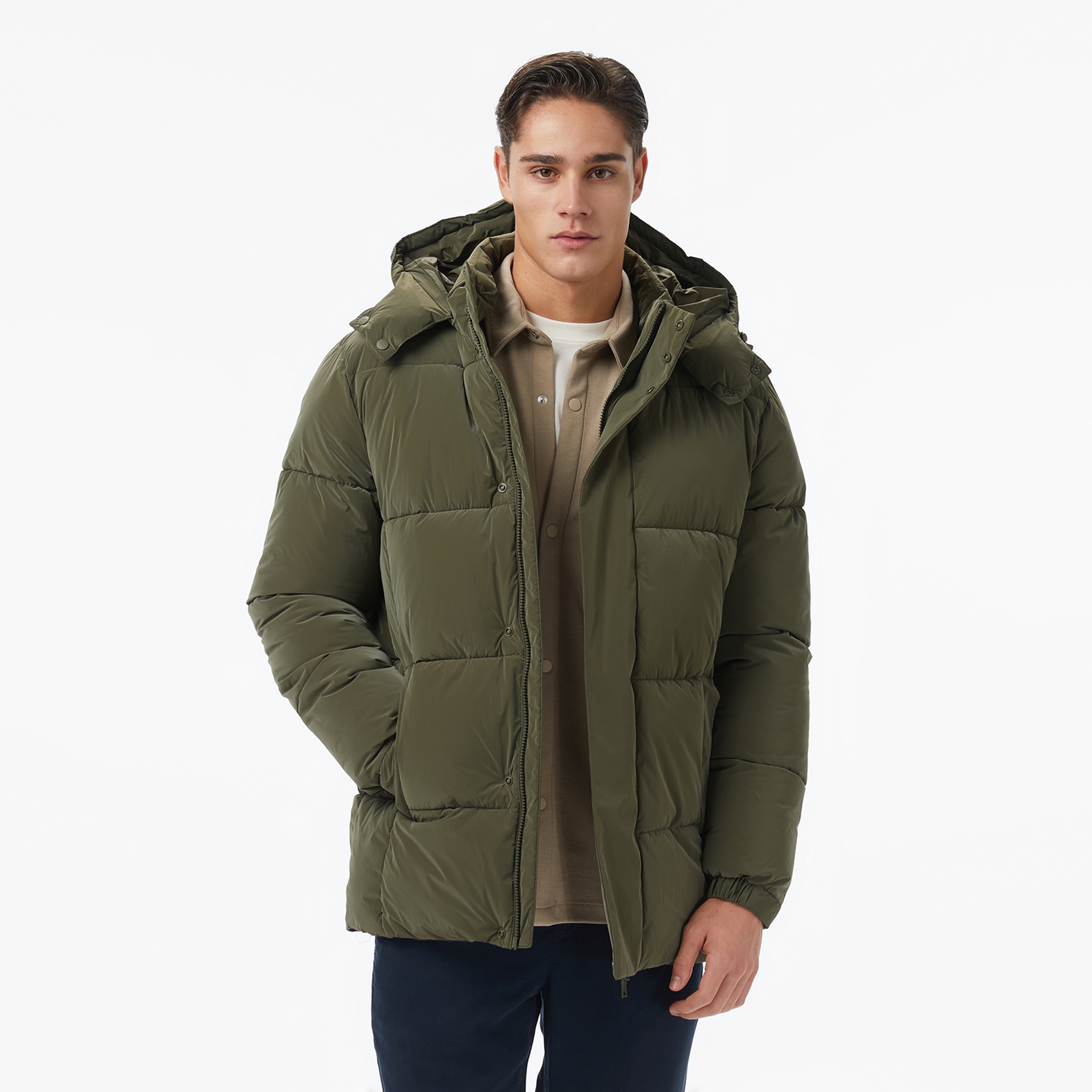 Nautica Erkek Yeşil Regular Fit Mont