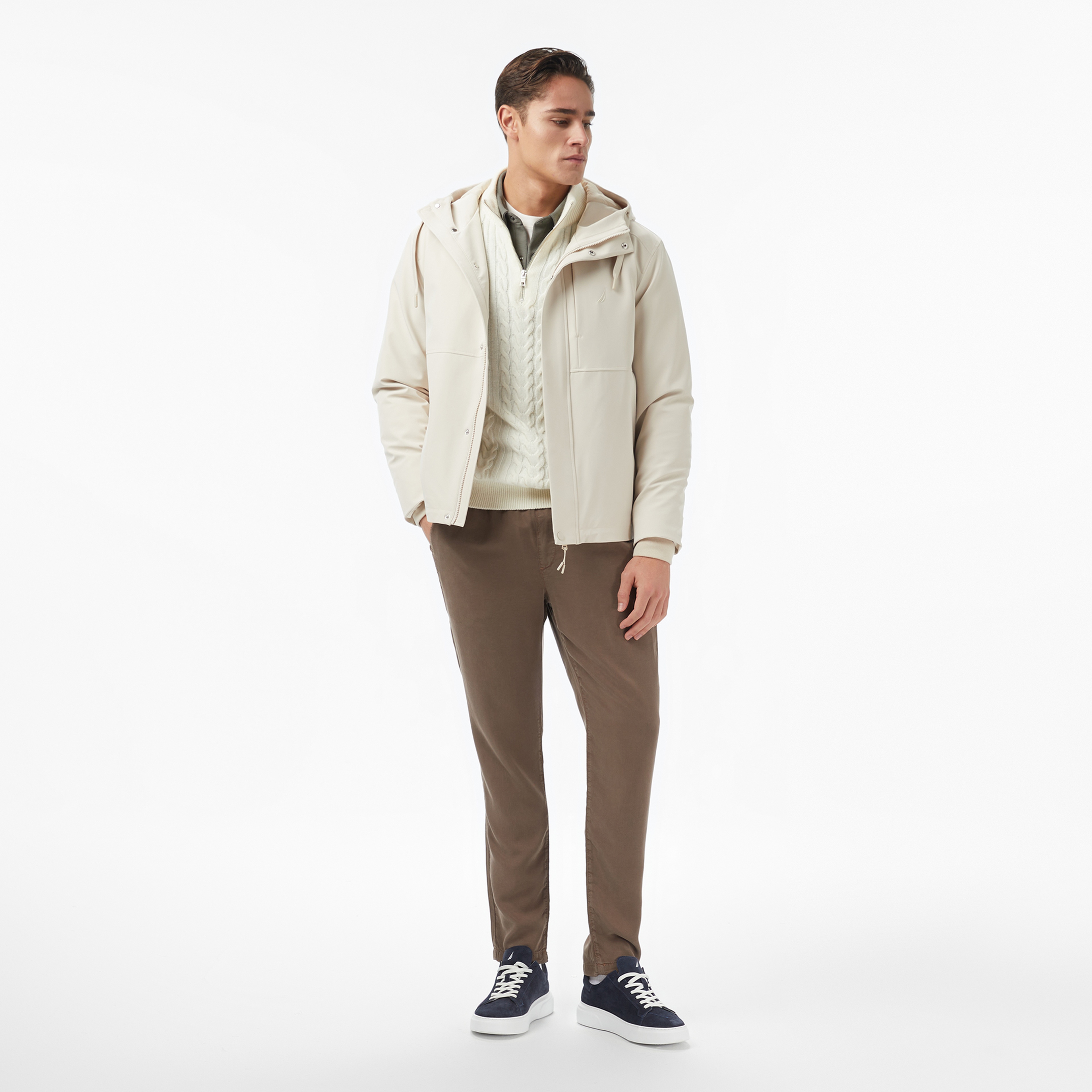 Nautica Erkek Bej Regular Fit Mont