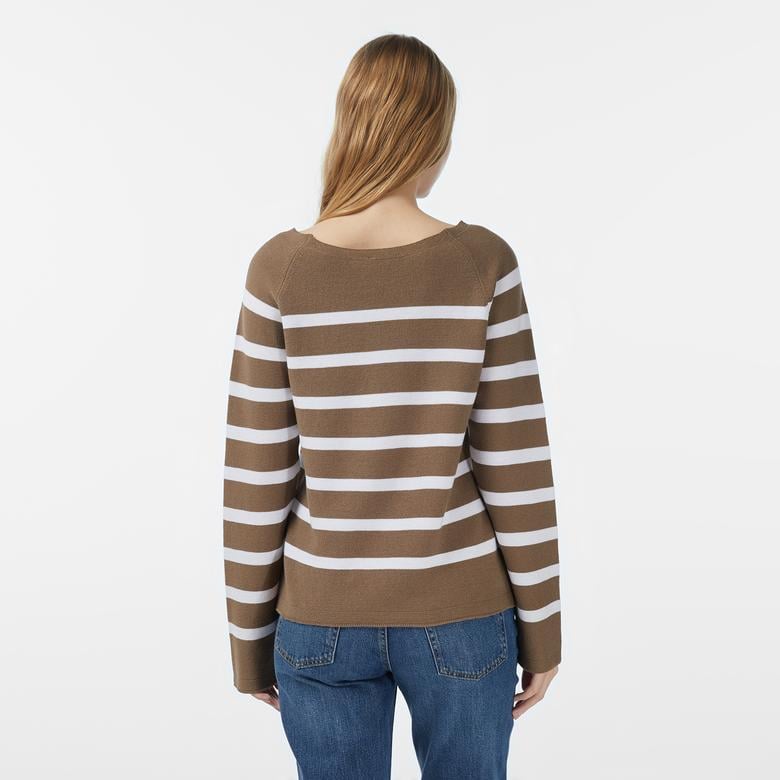 Nautica Kadın Kahverengi Regular Fit Kazak